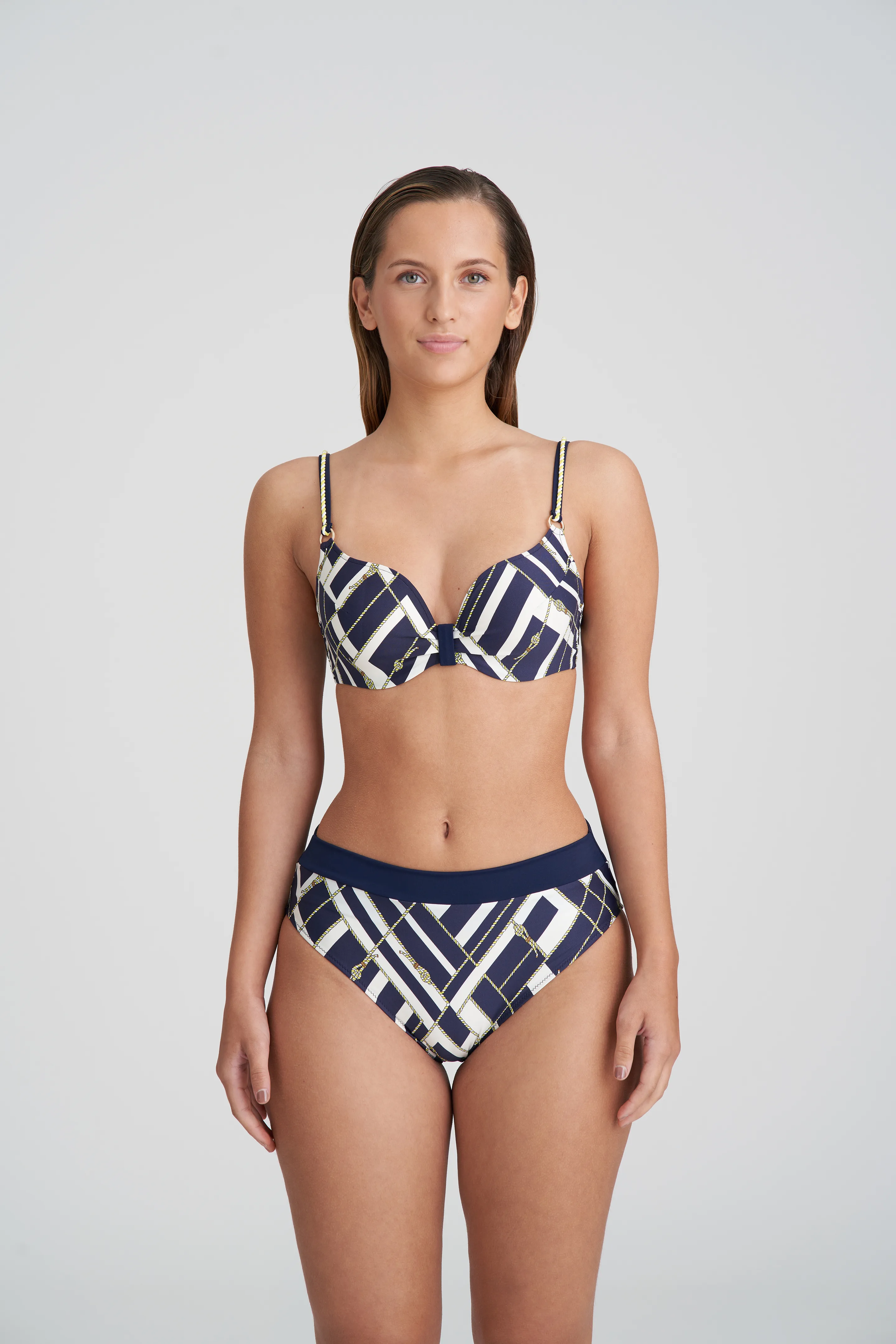 Swim Set Women Shigh Waist Tie Dye Bikini Set - Wire-free