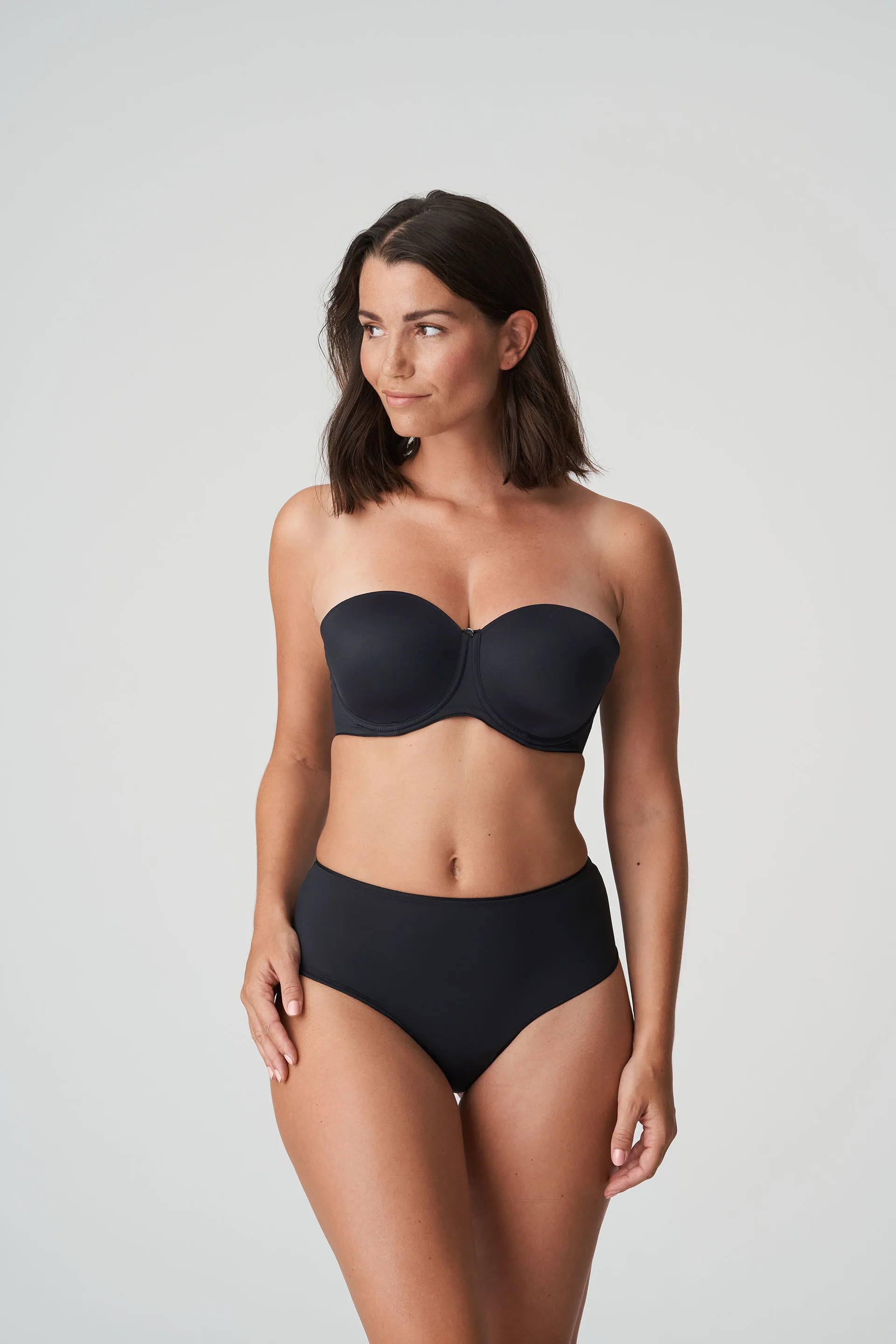 PrimaDonna PERLE charcoal padded bra - strapless