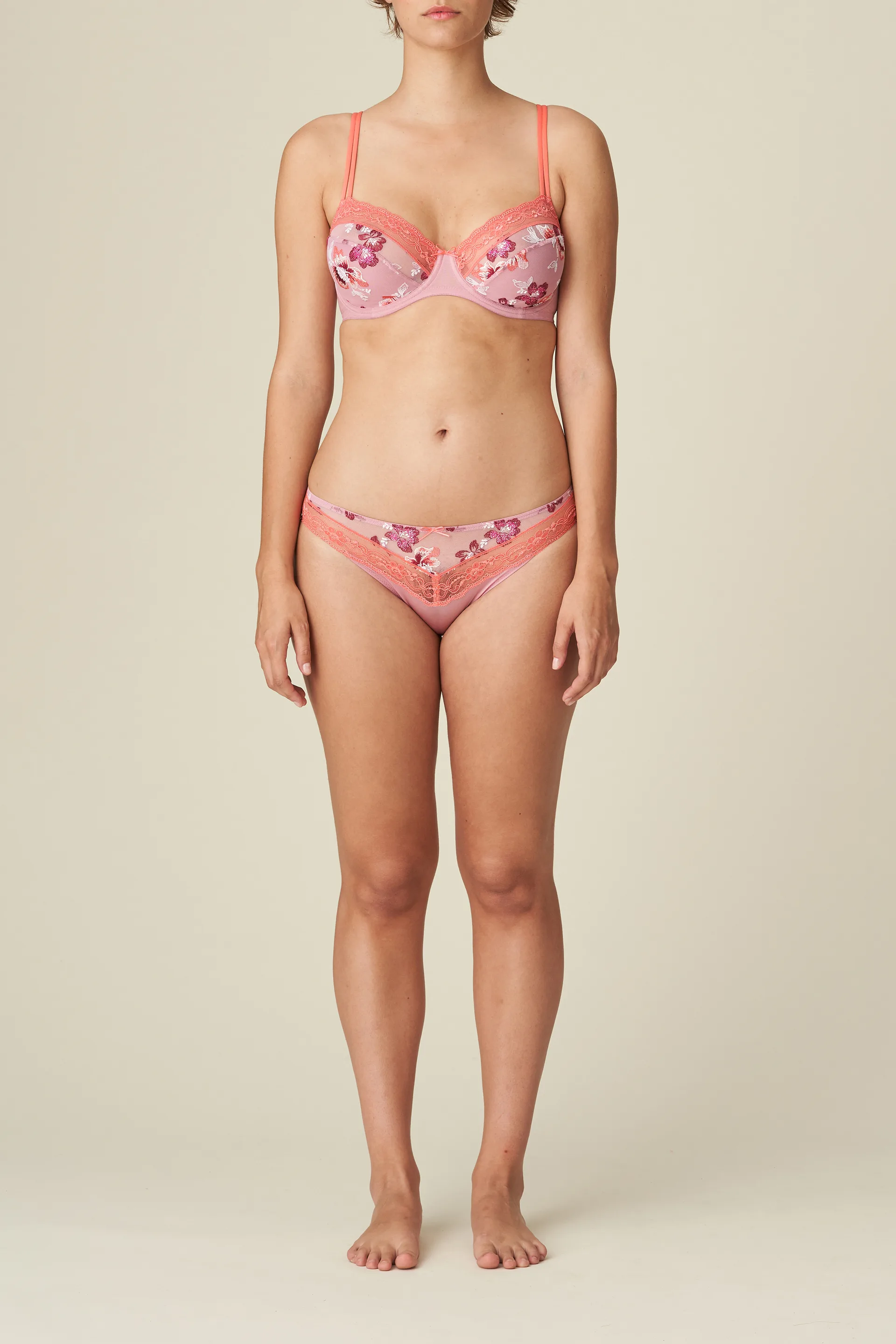 Buy online Pink Net Bikini Panty from lingerie for Women by Madam