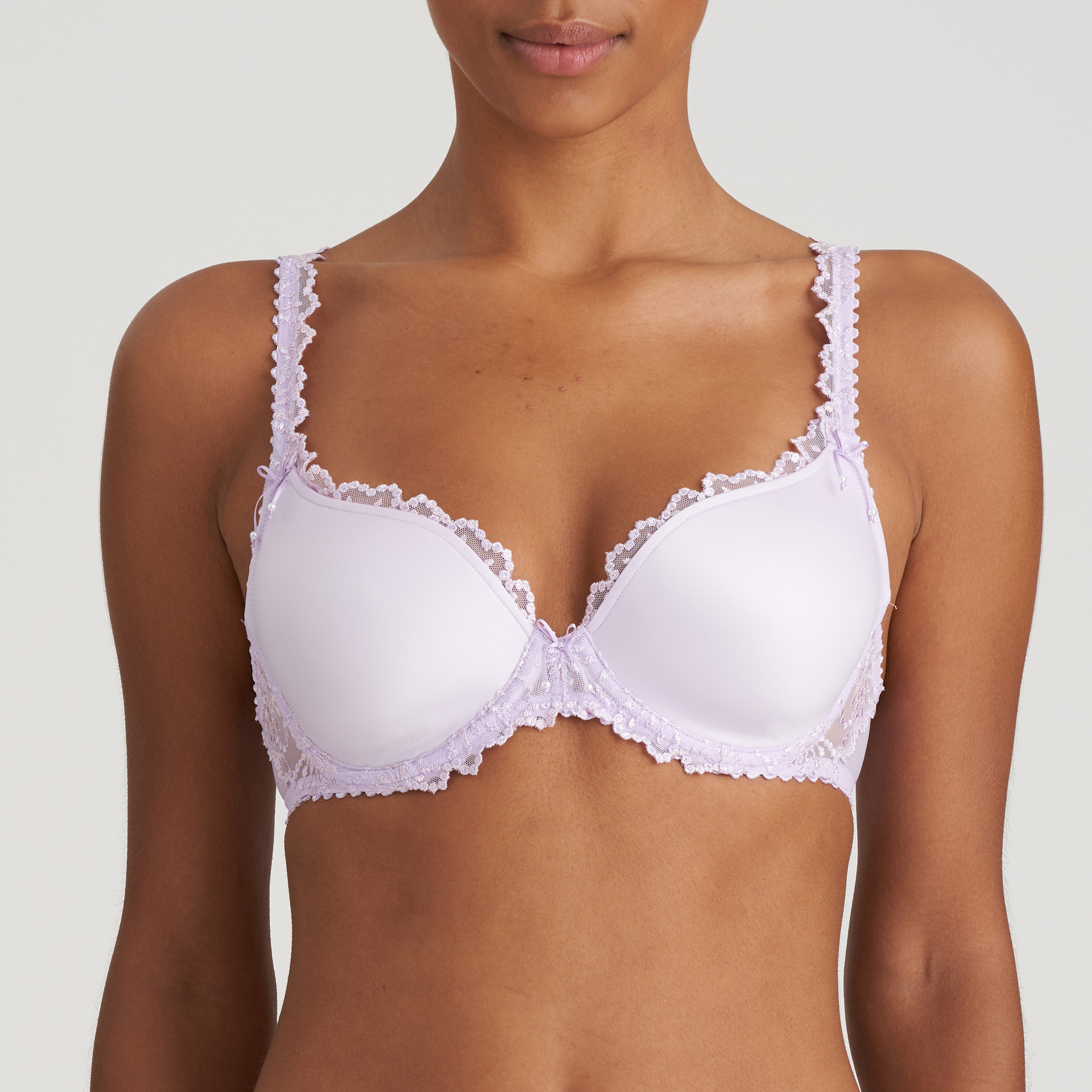 M&S BOUTIQUE HEART EMBROIDERY UNDERWIRED FULL CUP BRA in WHITE MIX Size 34G