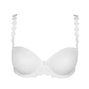 CANDA padded underwired Bra size it 2a us 32a eu 70a white strapless