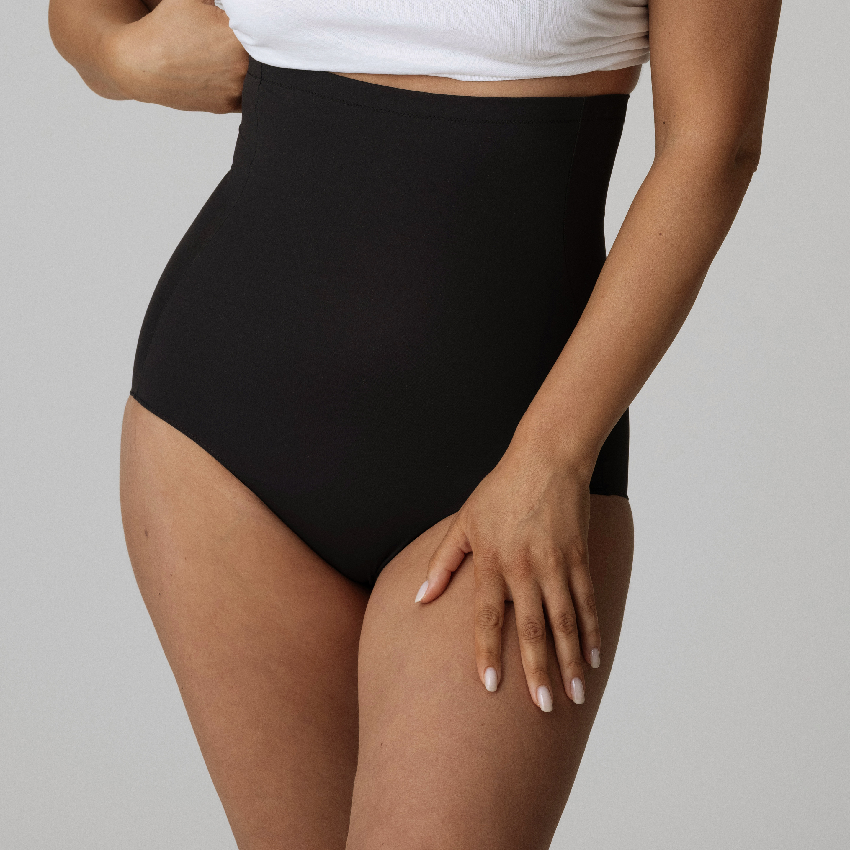 Primadonna PERLE charcoal shapewear high briefs | Primadonna