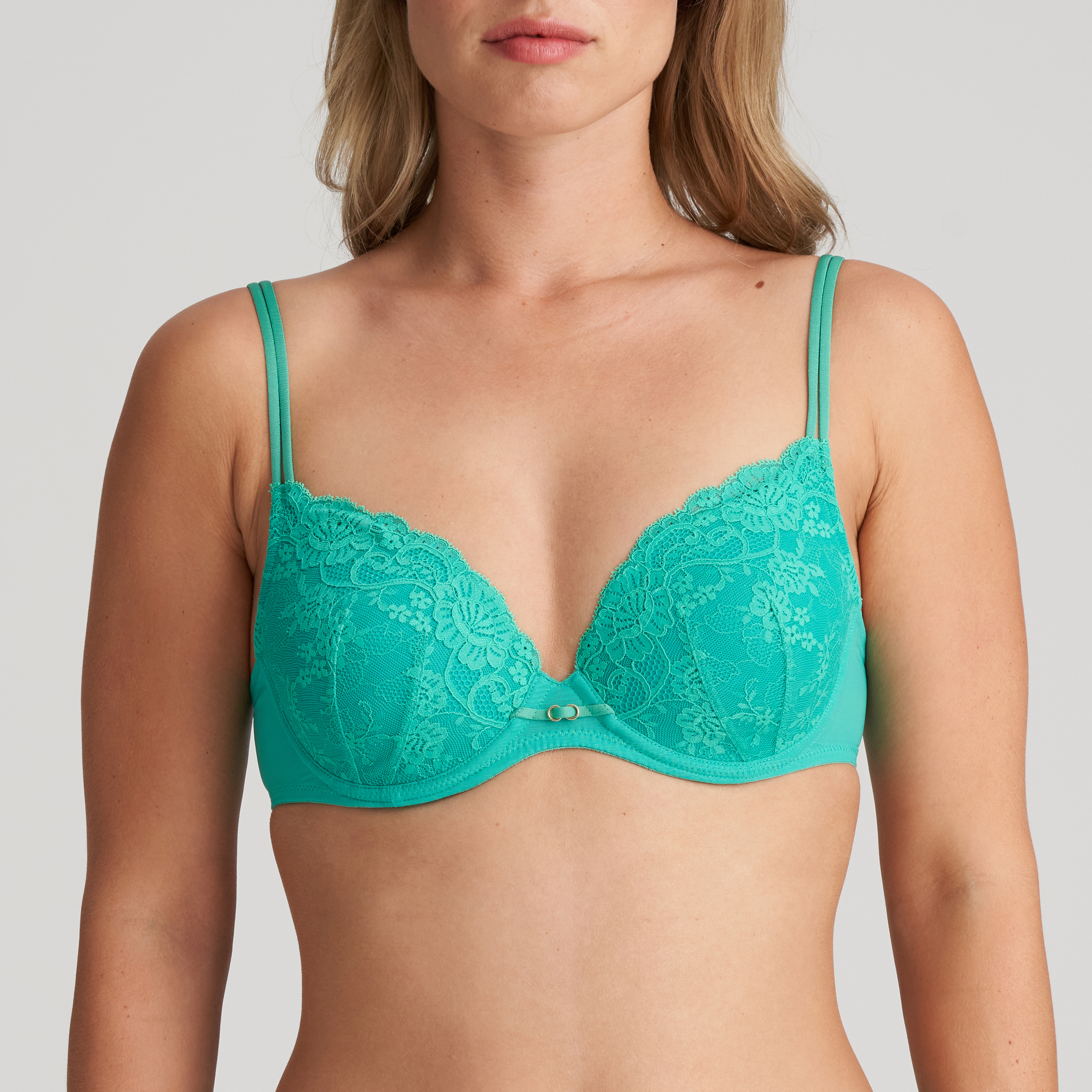 Buy A-GG Sage Green Broderie Full Cup Non Padded Bra 34B, Bras