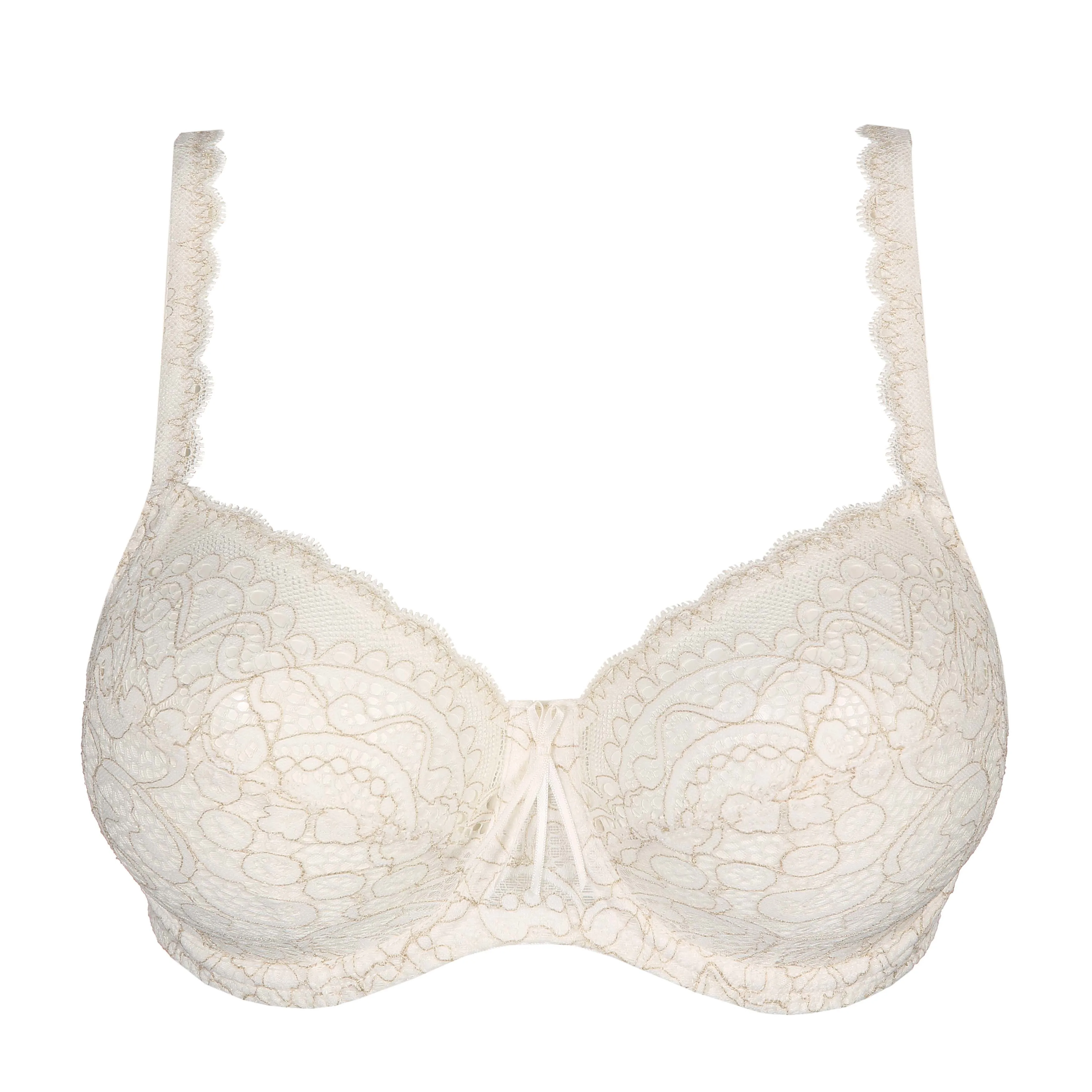 GORGEOUS White lace tulle push-up bra, Bras