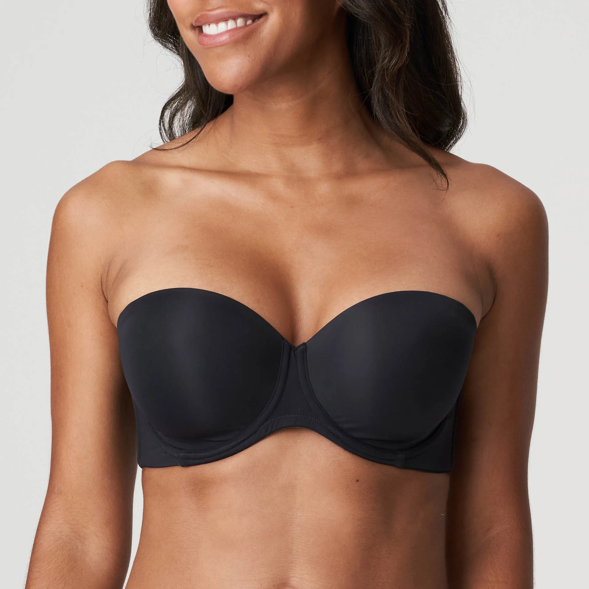 PrimaDonna Figuras Charcoal padded bra strapless | PrimaDonna United