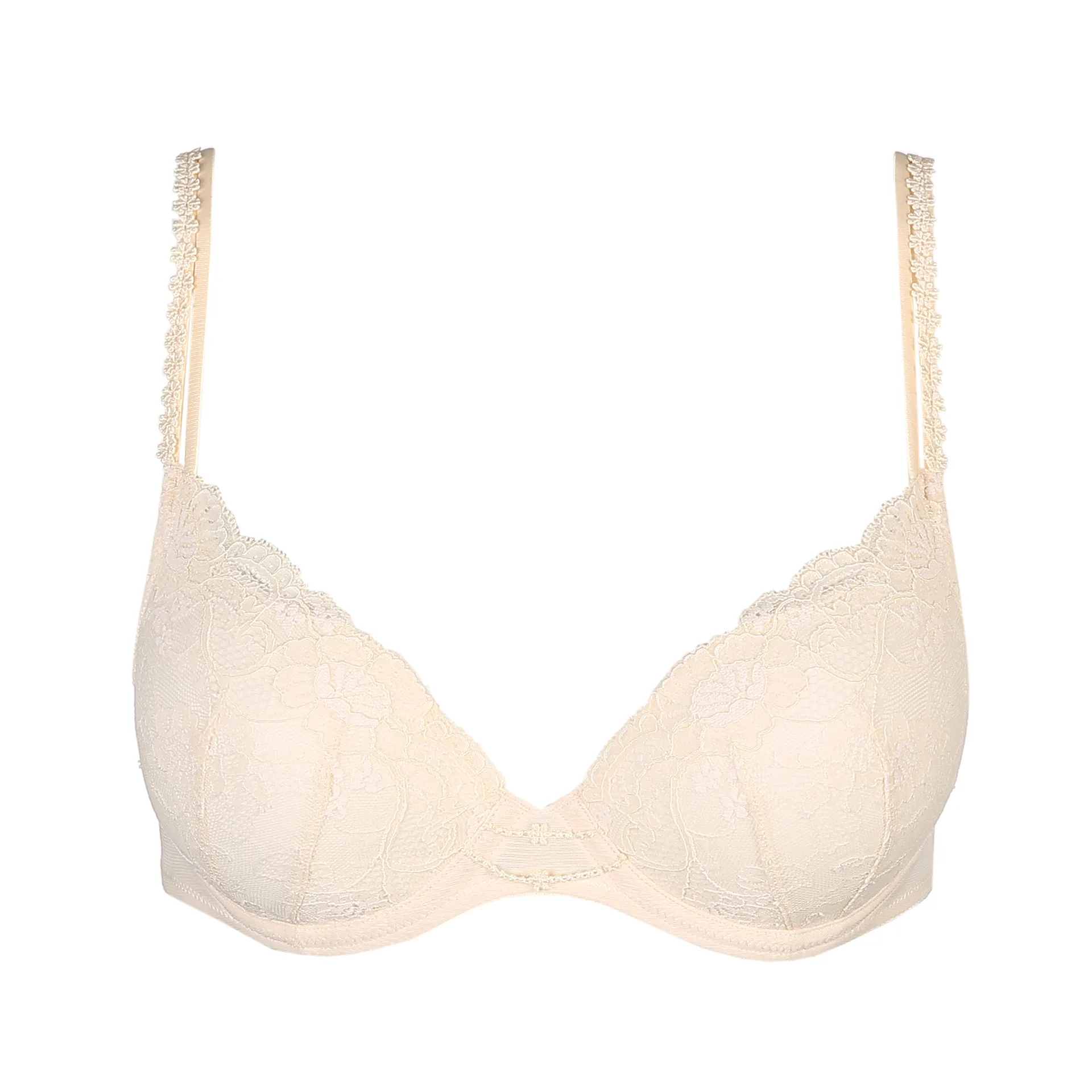 Cream Lace Non Padded Bra