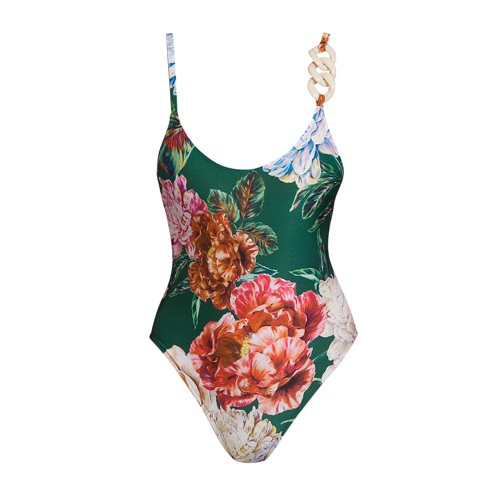 Andres Sarda Swimwear WOOLF garden Swimsuit removable pads | ANDRES ...