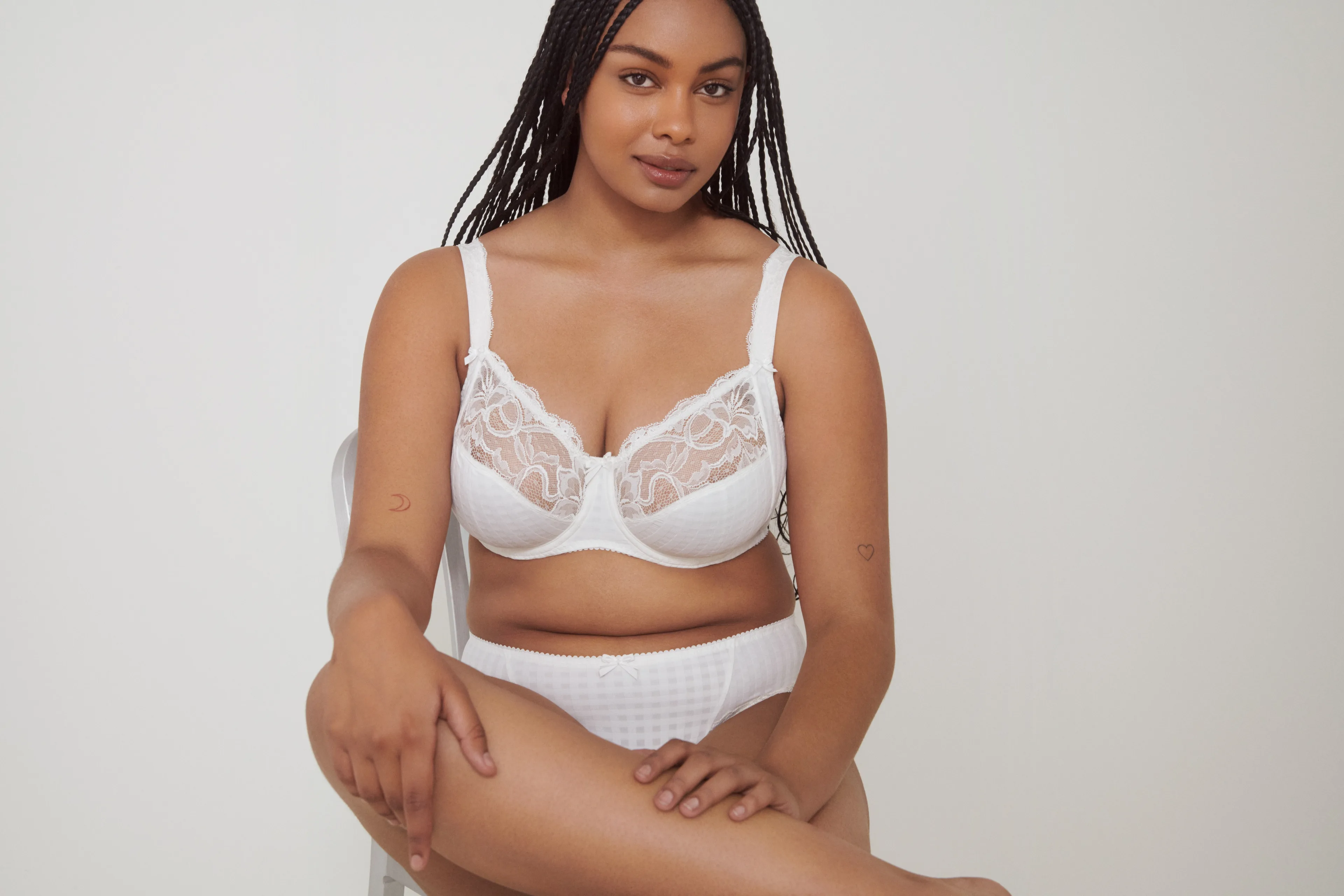White The Icon Padded Plunge Bra