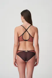 Buy Ploomz Padded Striped Back Bra (B, Free Size) Black at