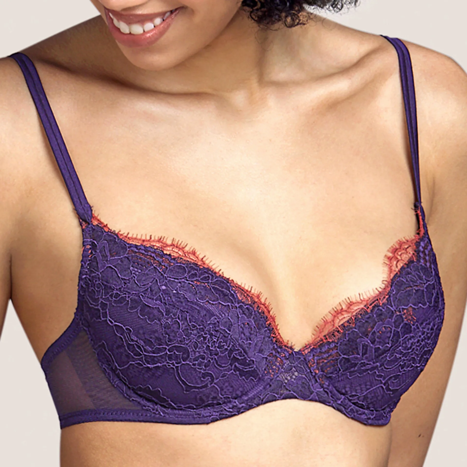Andres Sarda Margaret Evening Blue Push Up Removable Pads