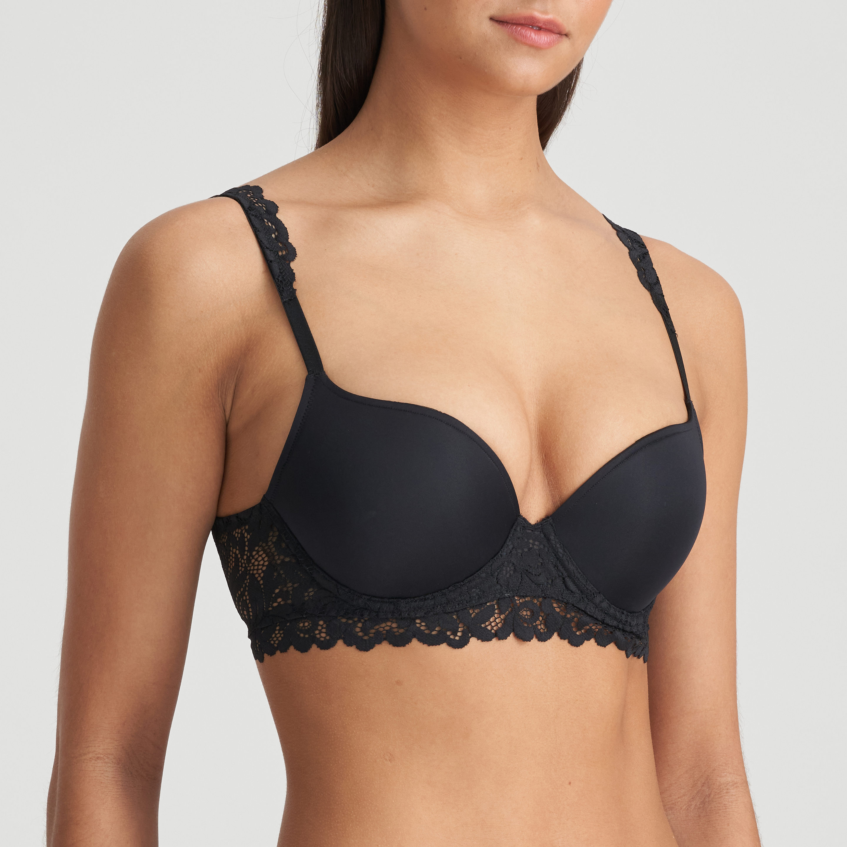 Marie Jo Avero Black Underwired Push Up Bra 32A moulded padded cups 0100417