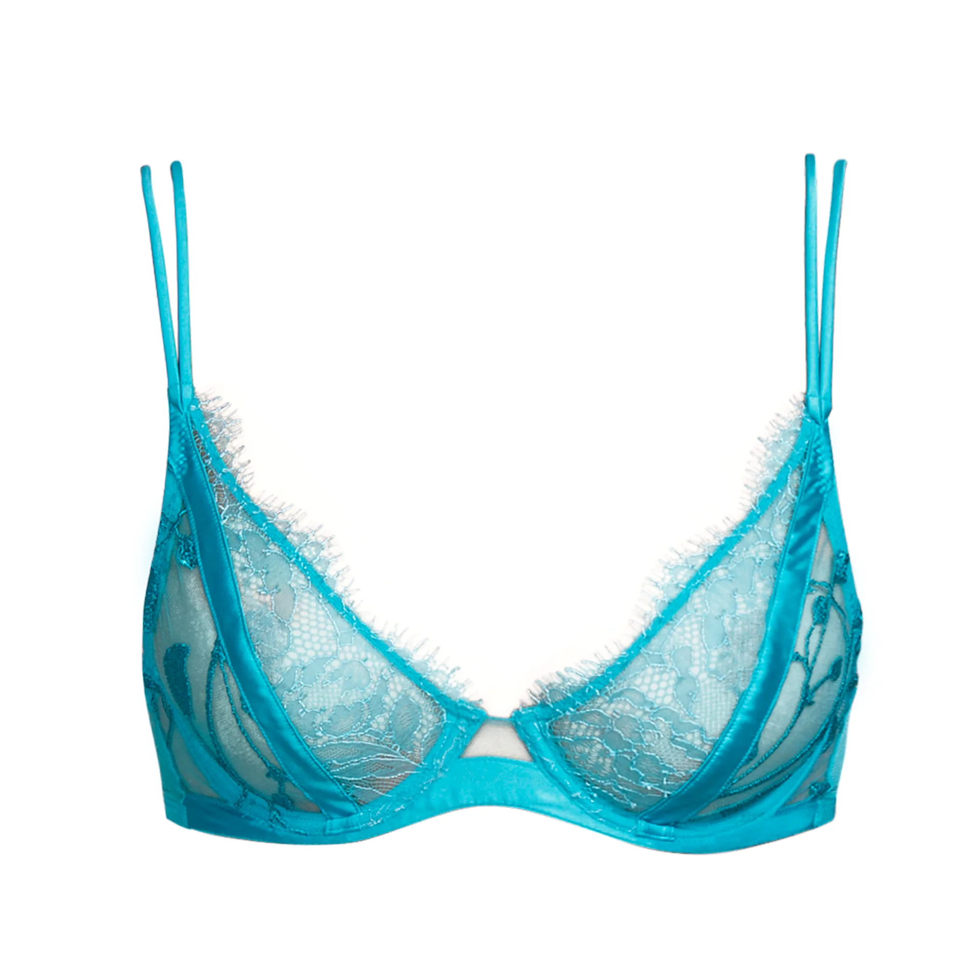 Franklin silky underwired bra turquoise lake blue @ www