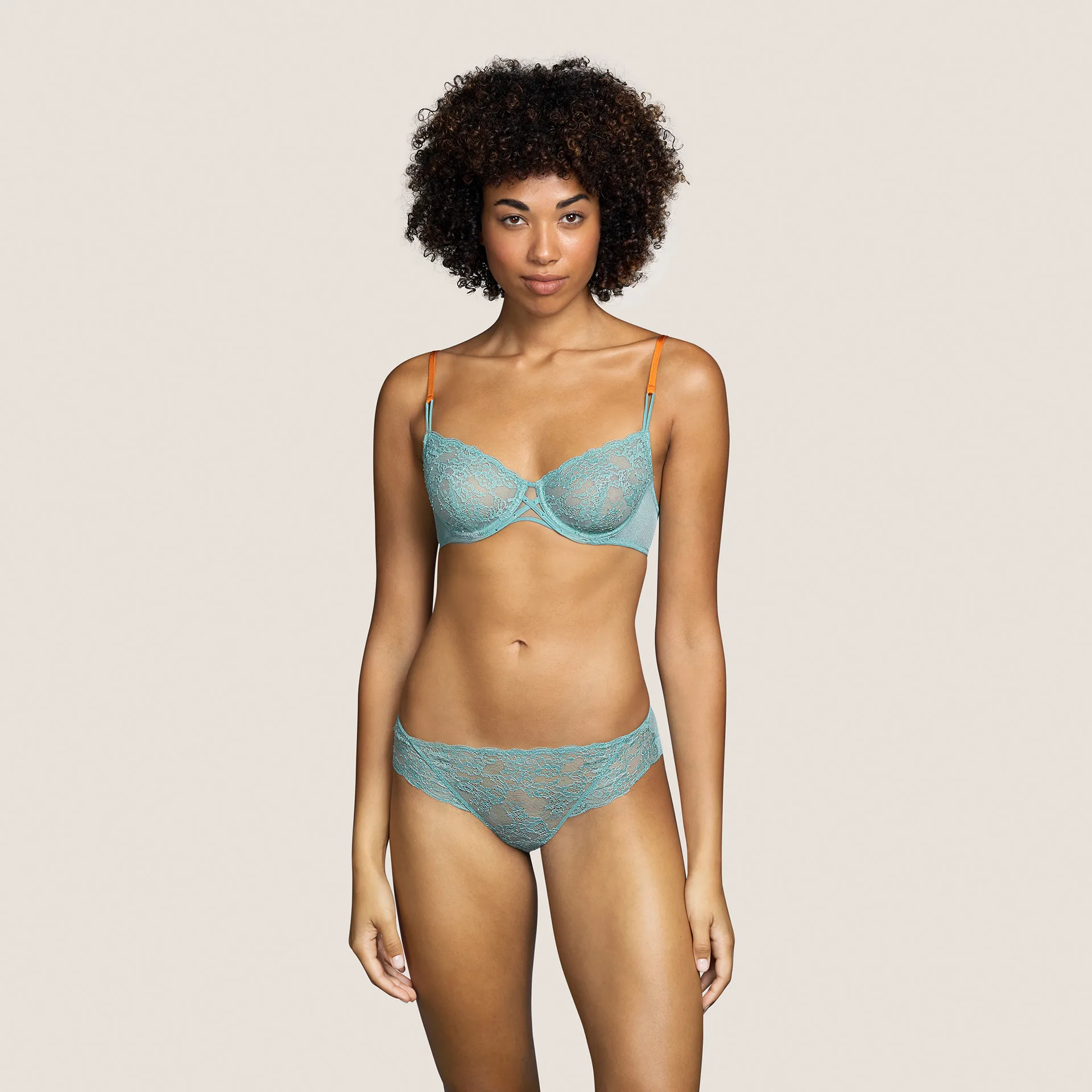 Andres Sarda TIGER Bali Green full cup wire bra