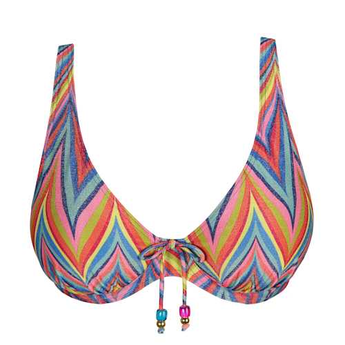 half padded plunge bikini top