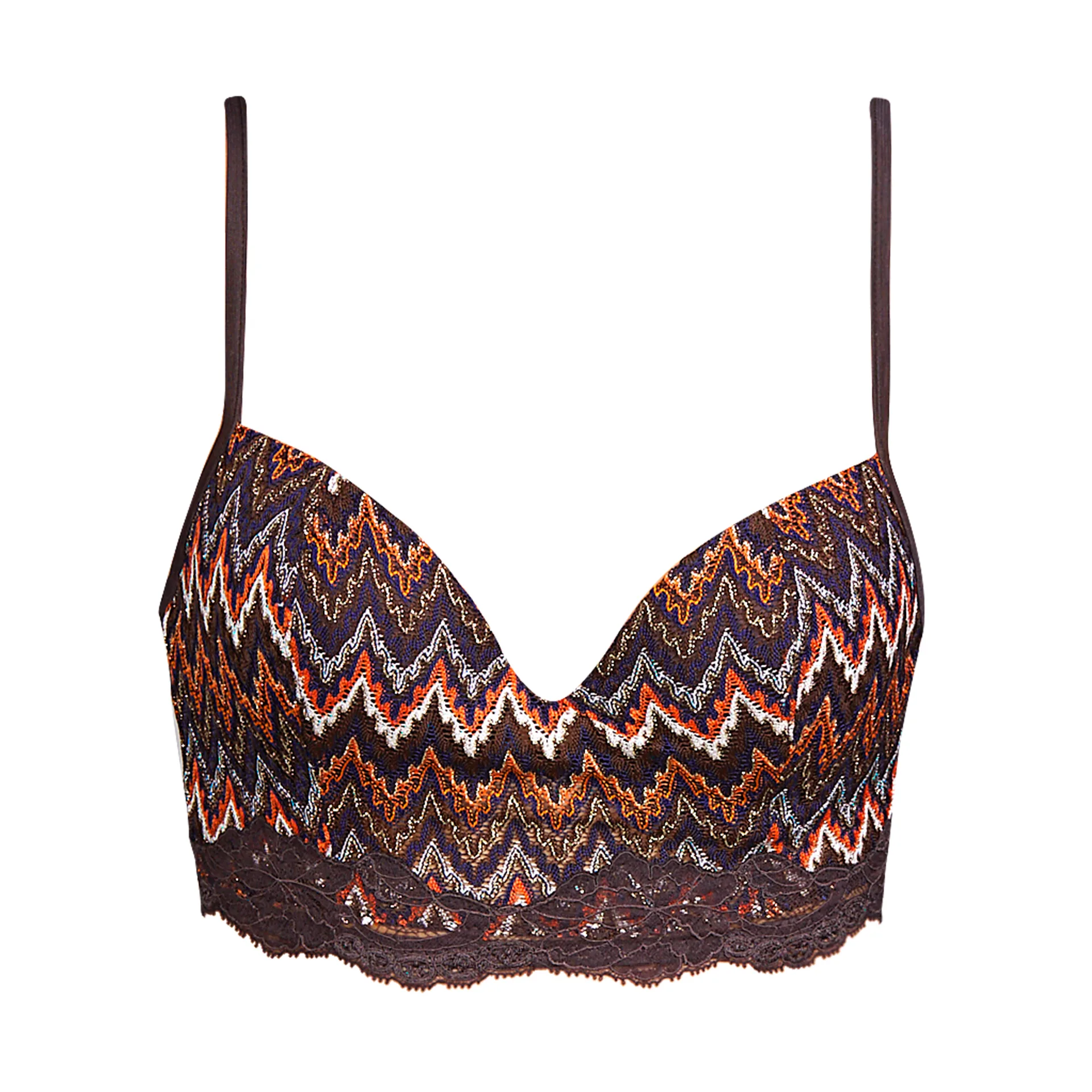 Andres Sarda Jackson Wengé Padded Bra Deep Plunge