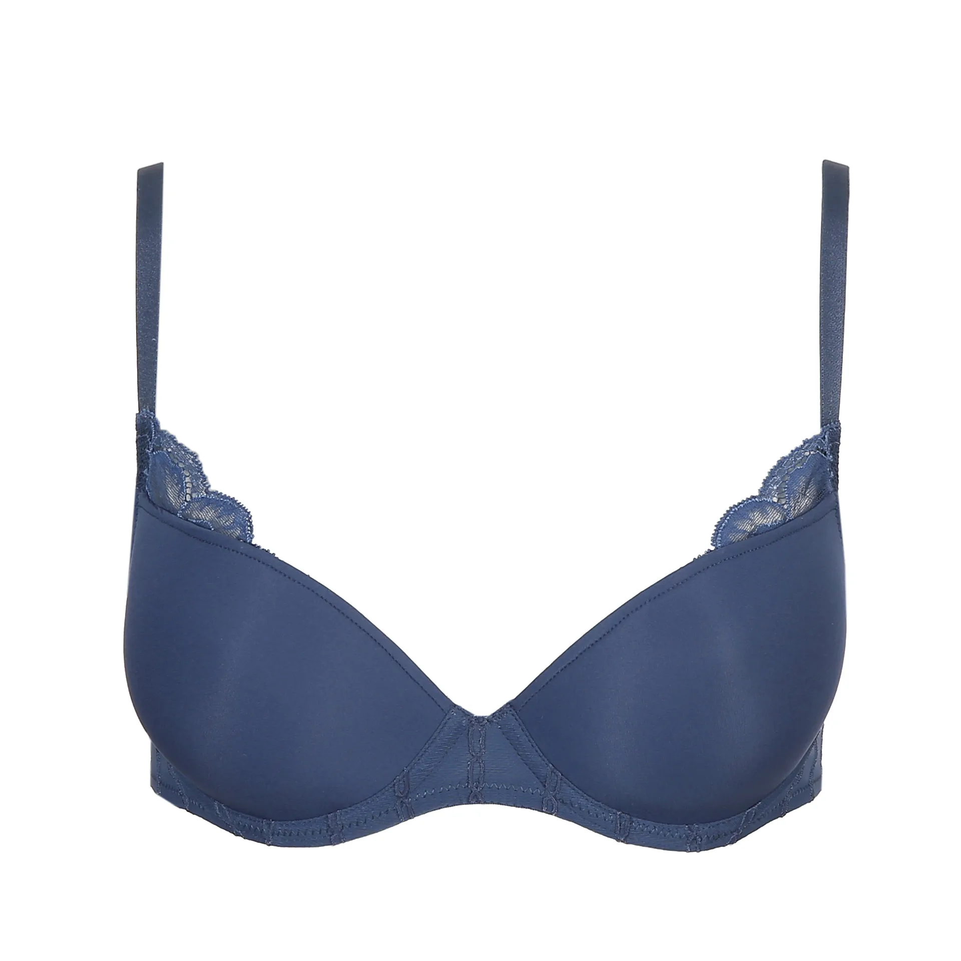 Marie Jo Yoko Sexy Deep Plunge Bra 0102186 Underwired Light Foam Padding -  Blue