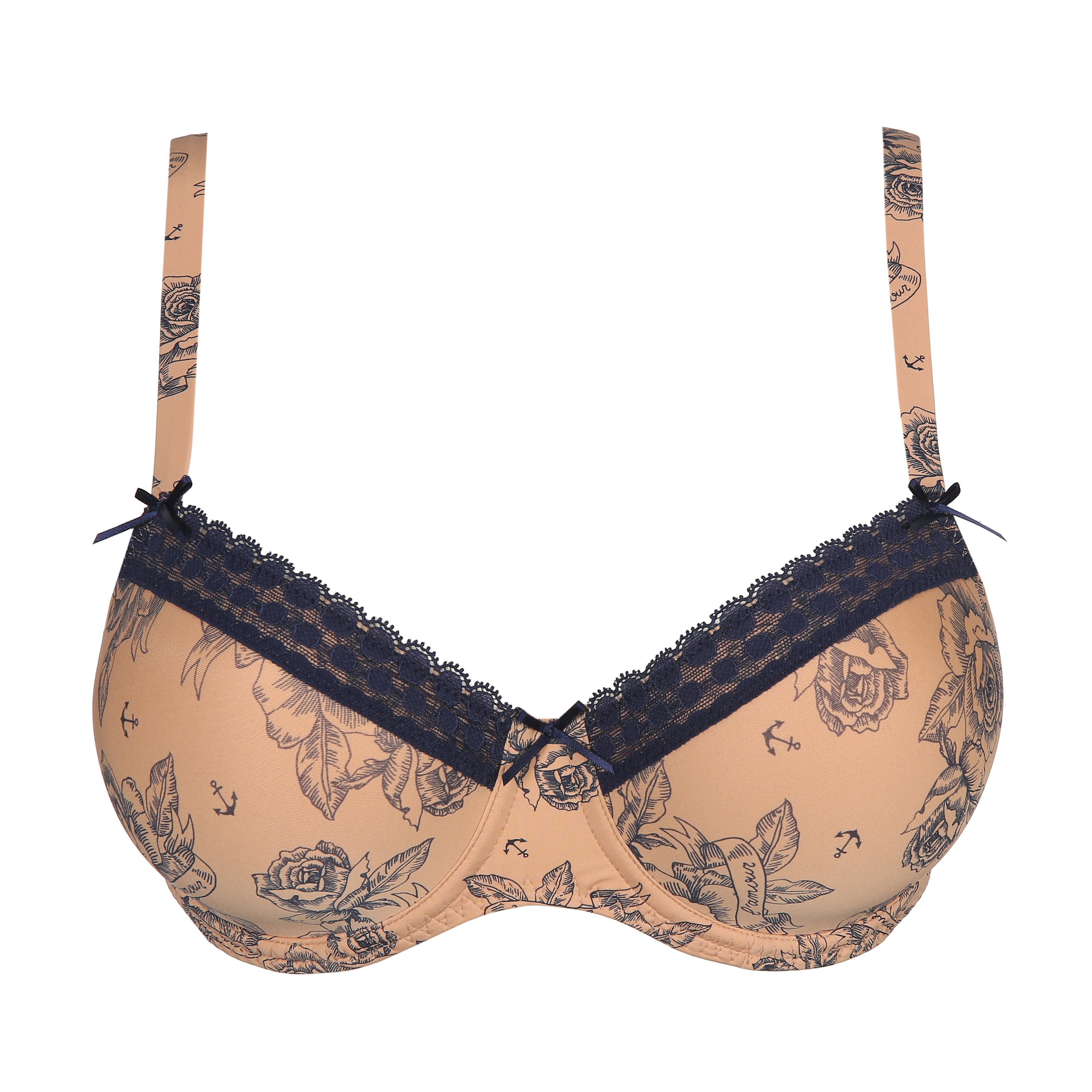 Buy Amante BFF Polka Dot Halter Neck Padded Underwired Multiway Bra-Skin at  Rs.278 online