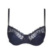 Blue denim lace half padded bra - Marianna Giordana Paris