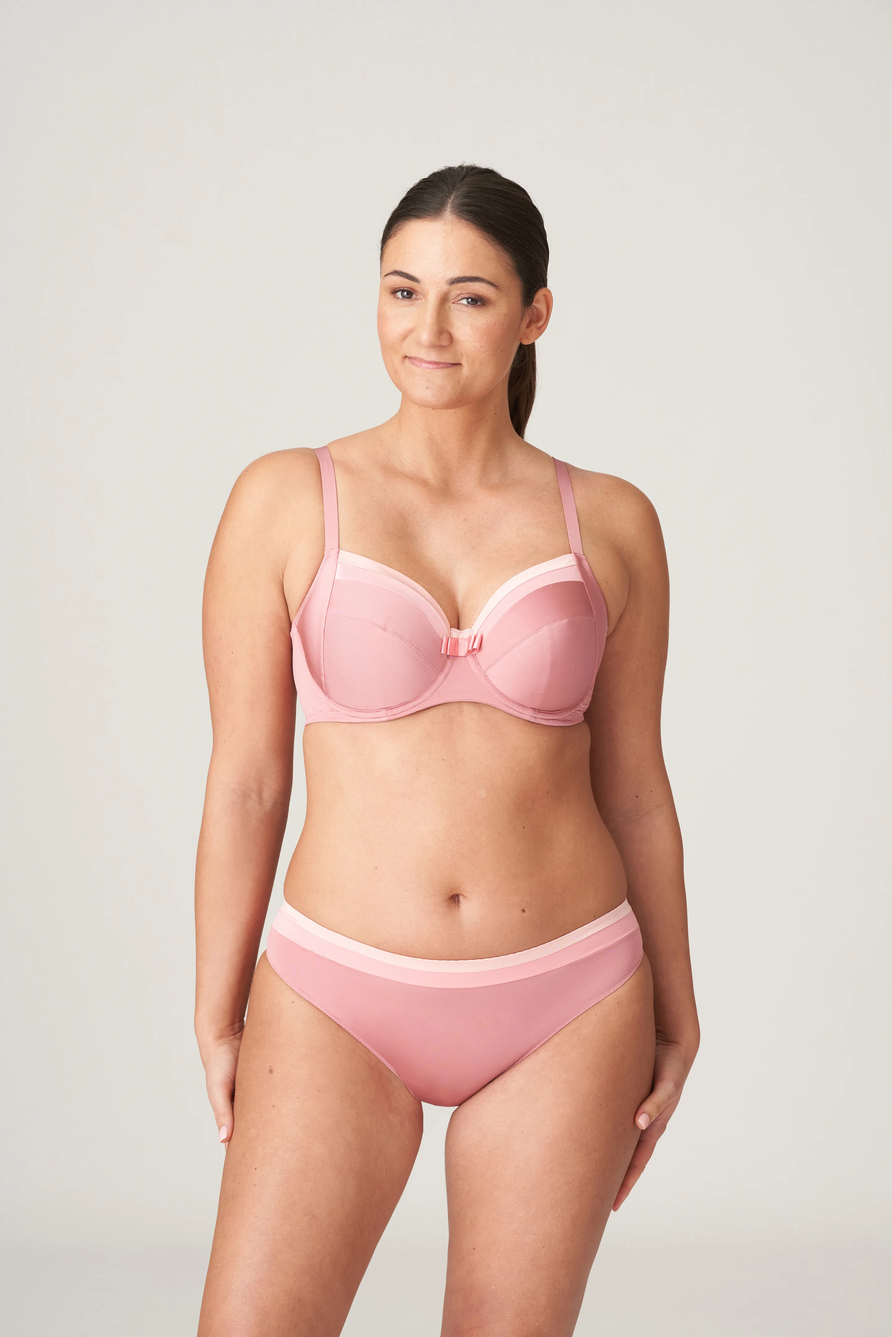 Buy online Pink Polyamide Plunge Bra from lingerie for Women by