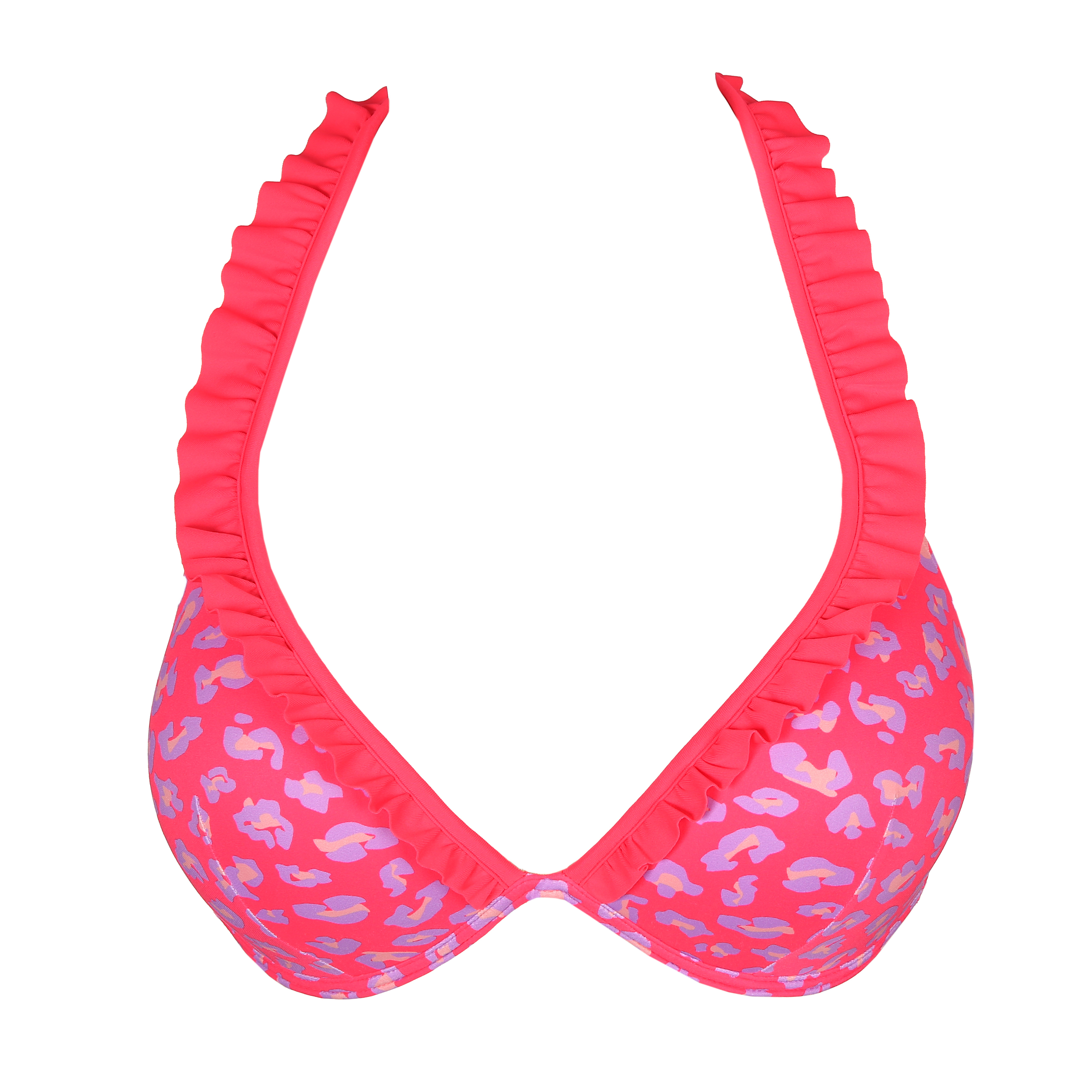 coral push up bikini