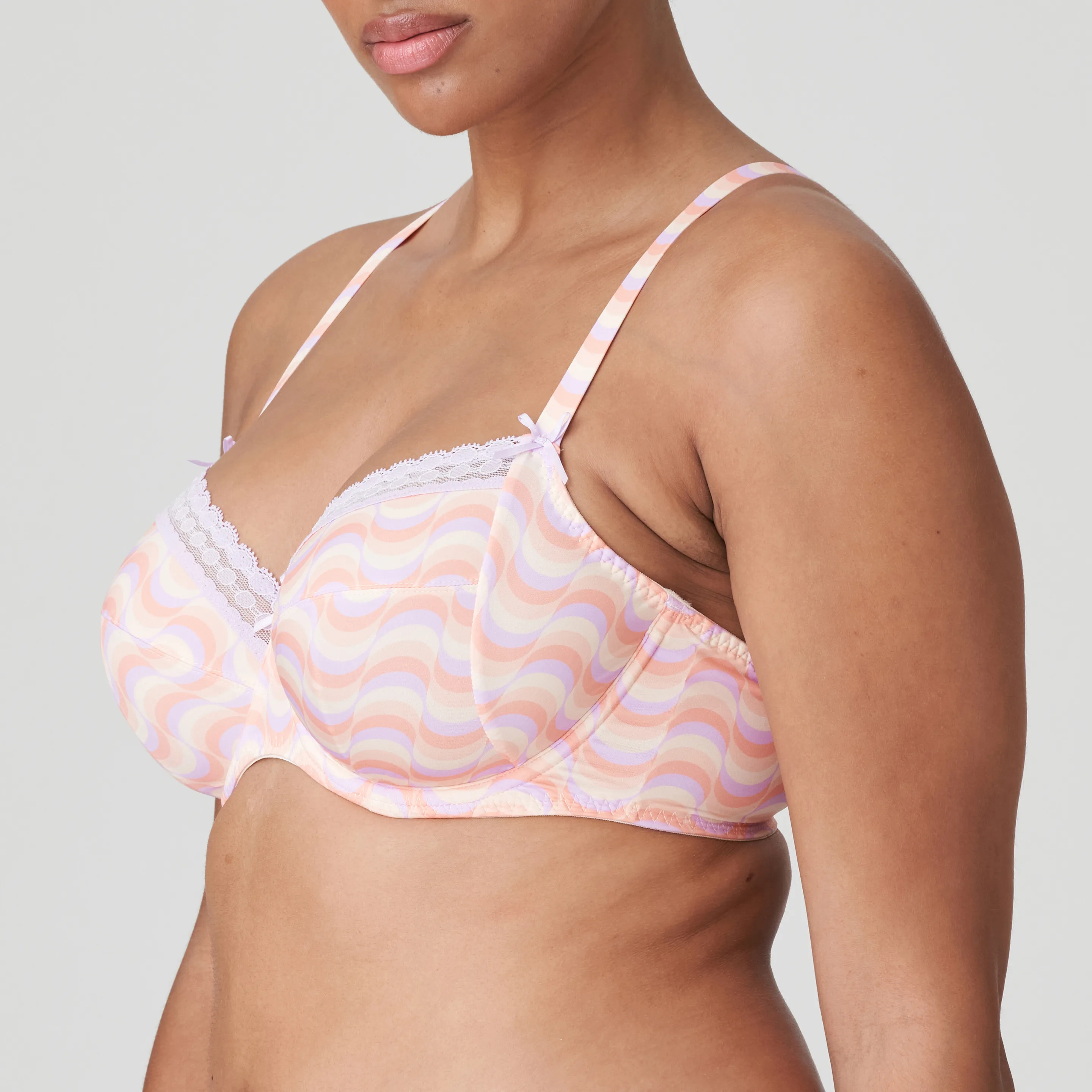 DreamFit Underwear for Women Plus Size Full Coverage Wireless Lace Bralette