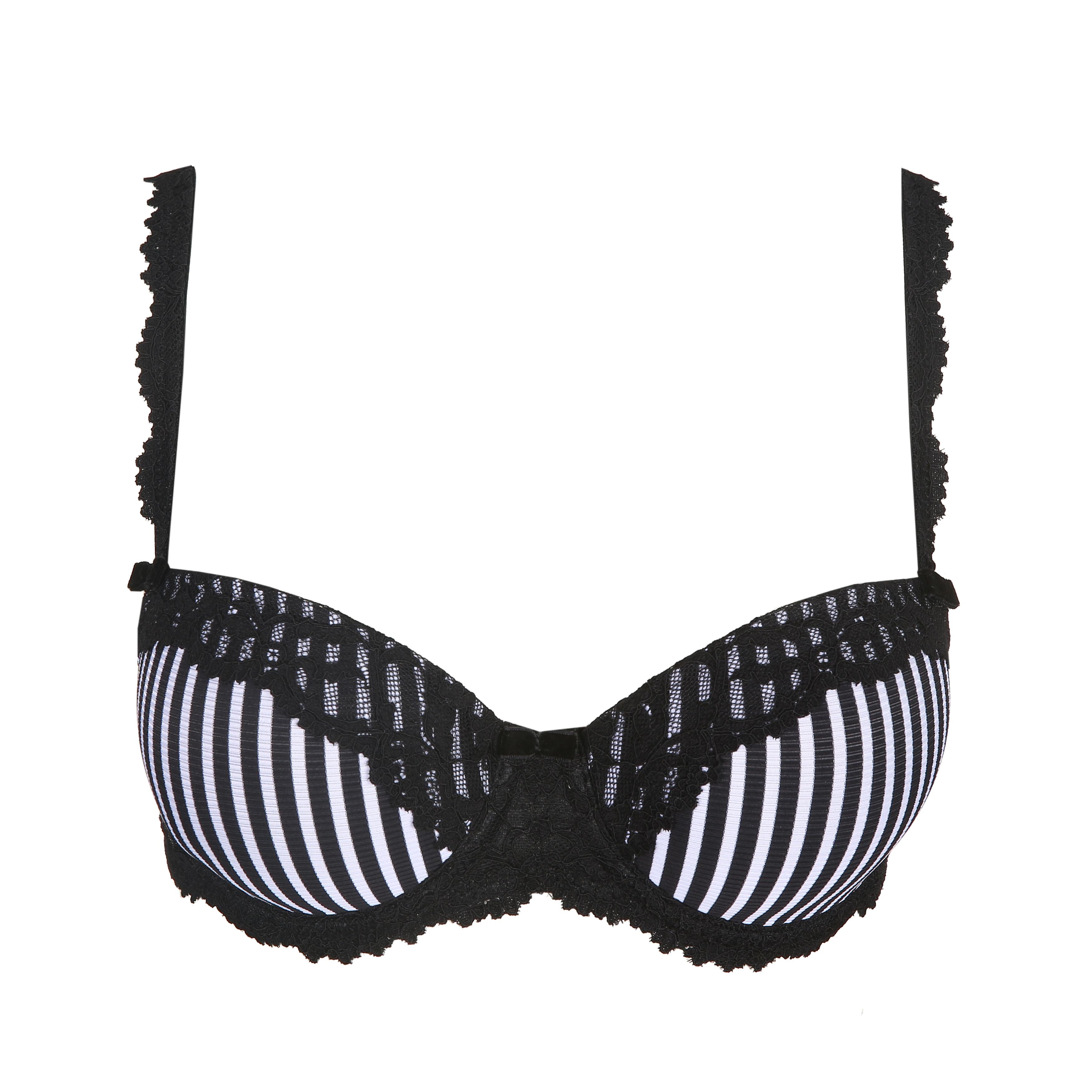 black and white striped bralette