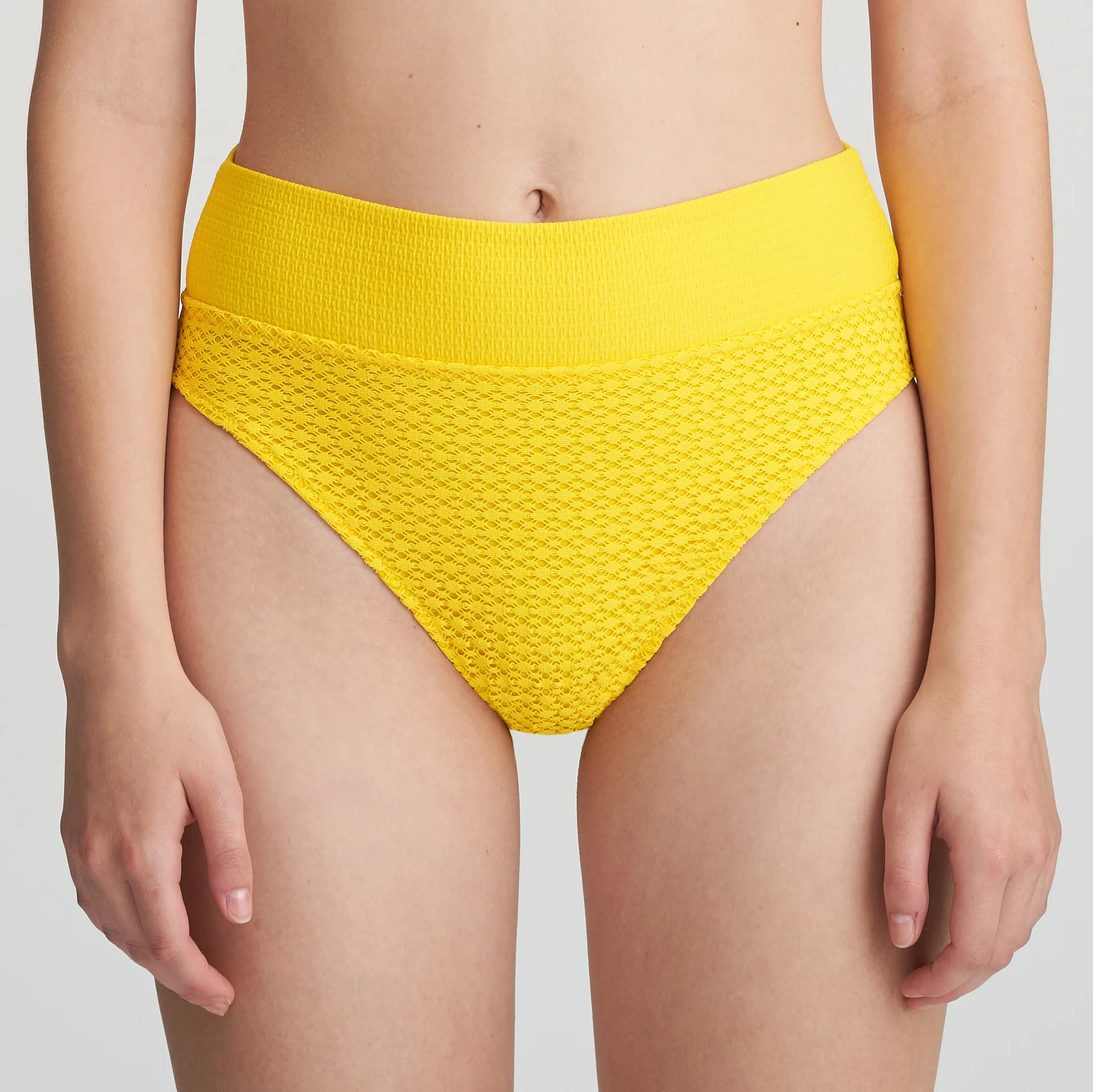 Structured High Waisted Bikini Bottom