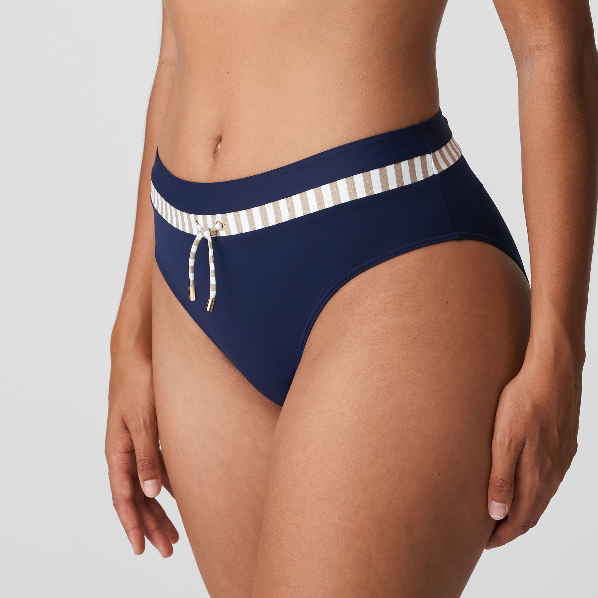 Prima Donna Swim Pop Waist Rope Tie Side Bikini Brief Bottoms 4005053 Blue