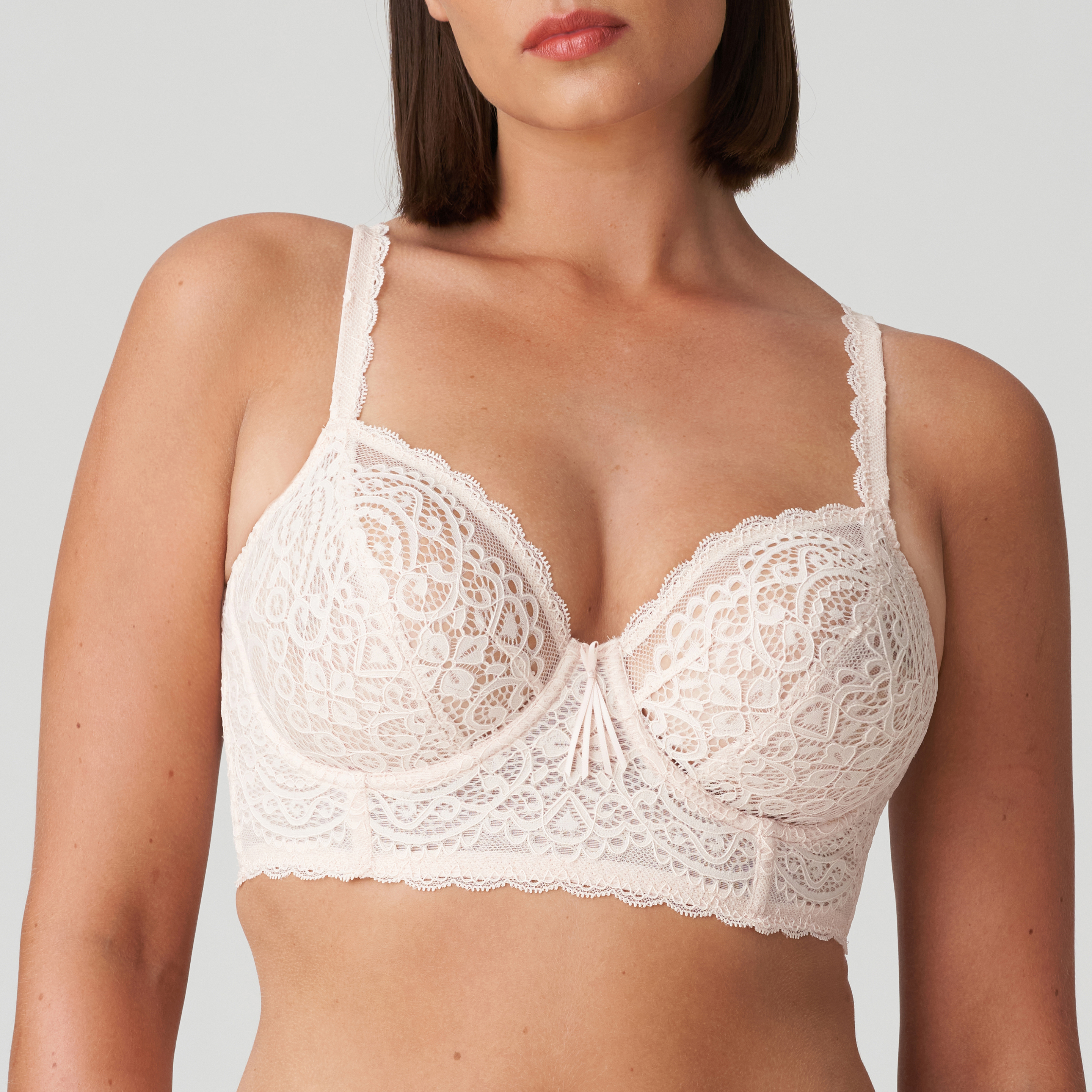 PrimaDonna Twist I DO silky tan plunge bra longline