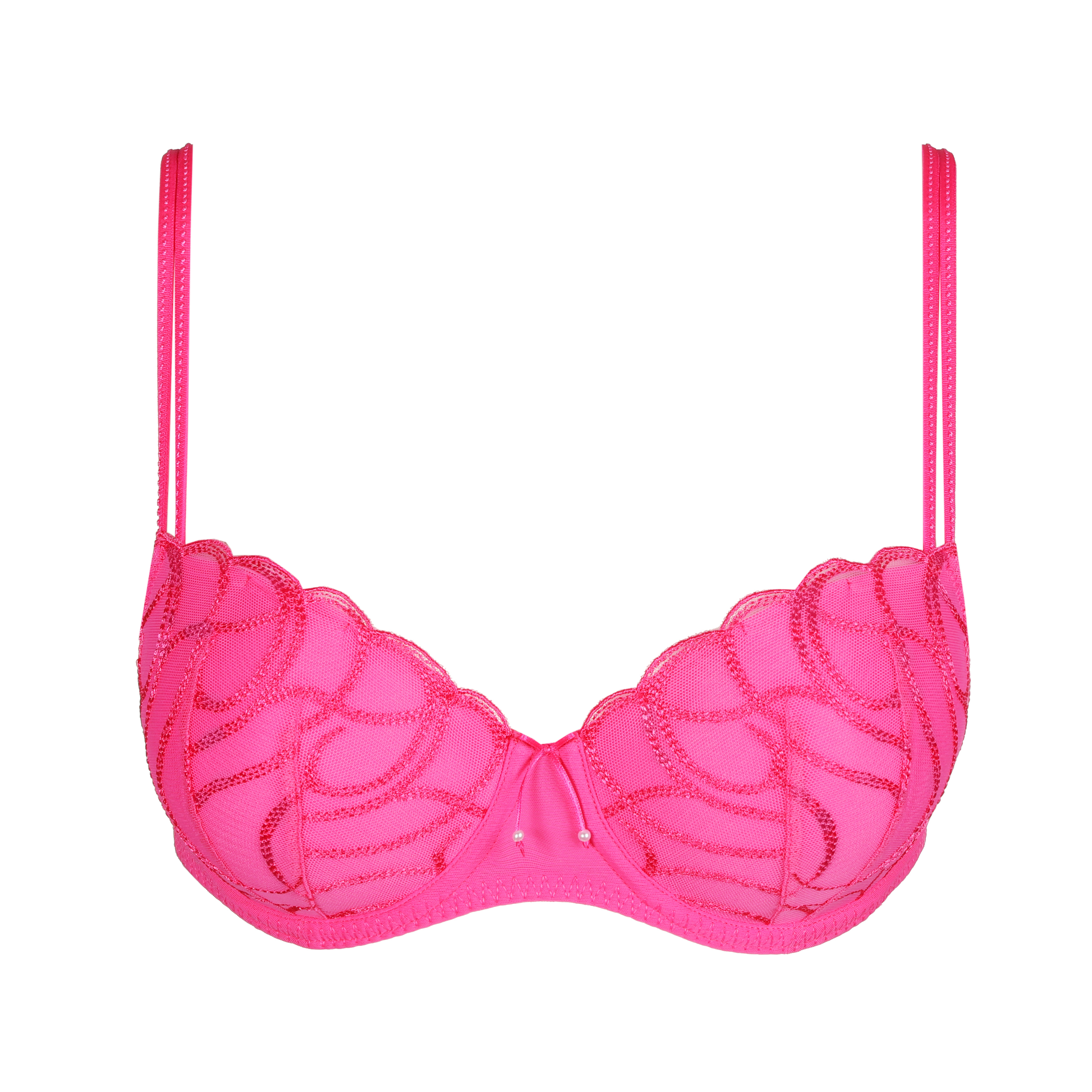 Soutien-gorge rouge à balconnet Grandes tailles Cynthia - Pari Pari