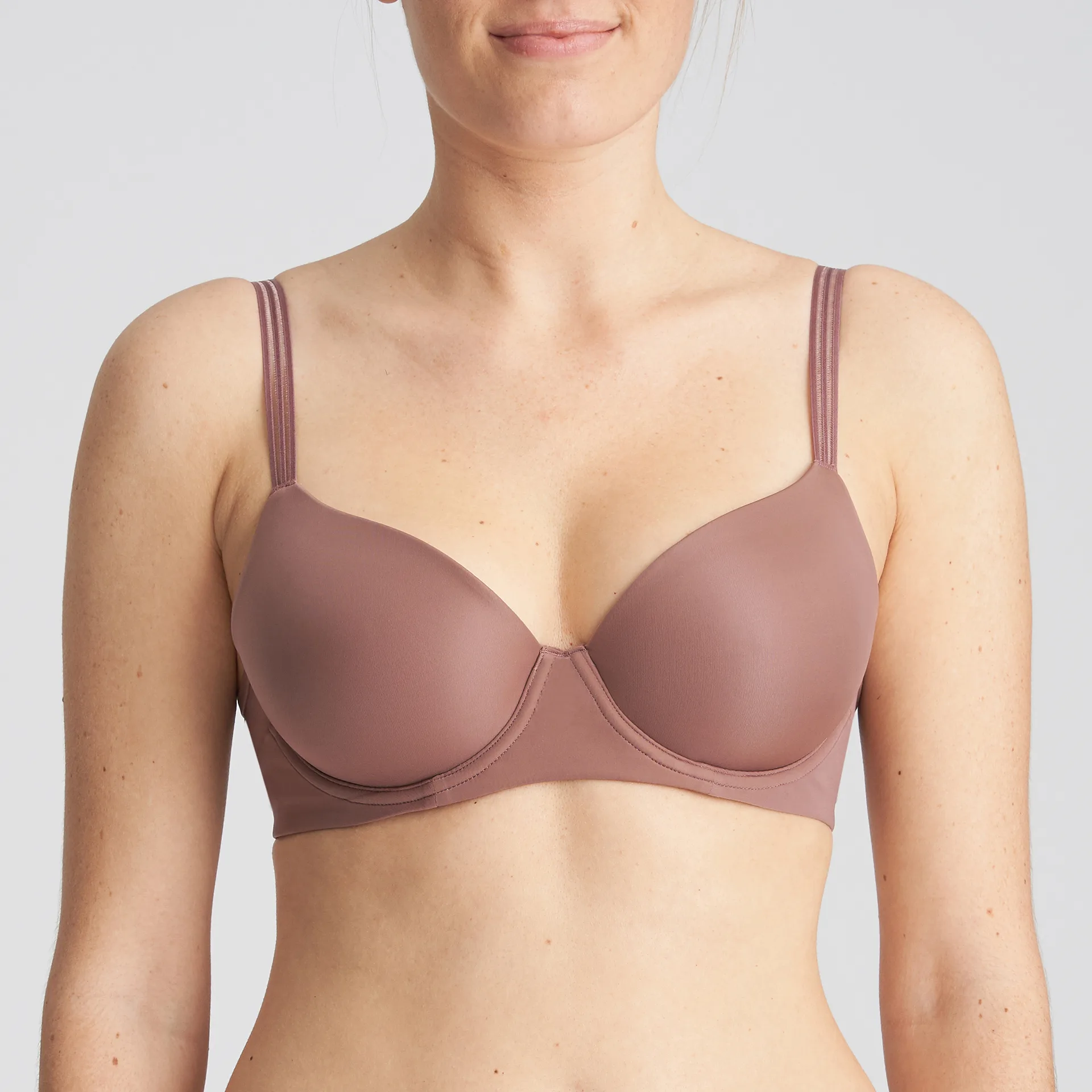 Marie Jo LOUIE Satin Taupe spacer full cup bra