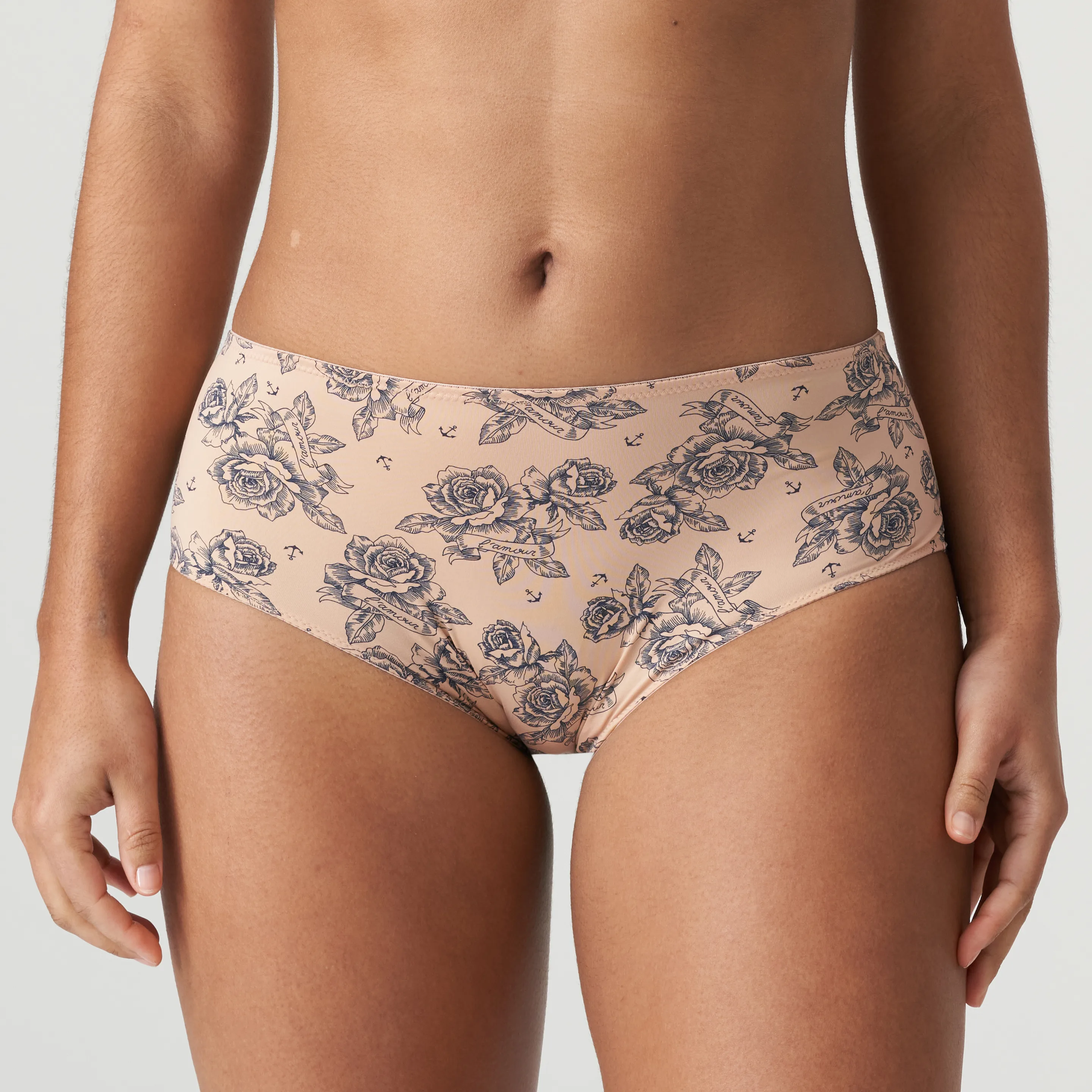 Soma Vanishing Tummy with Lace Modern Brief, Pale Sand