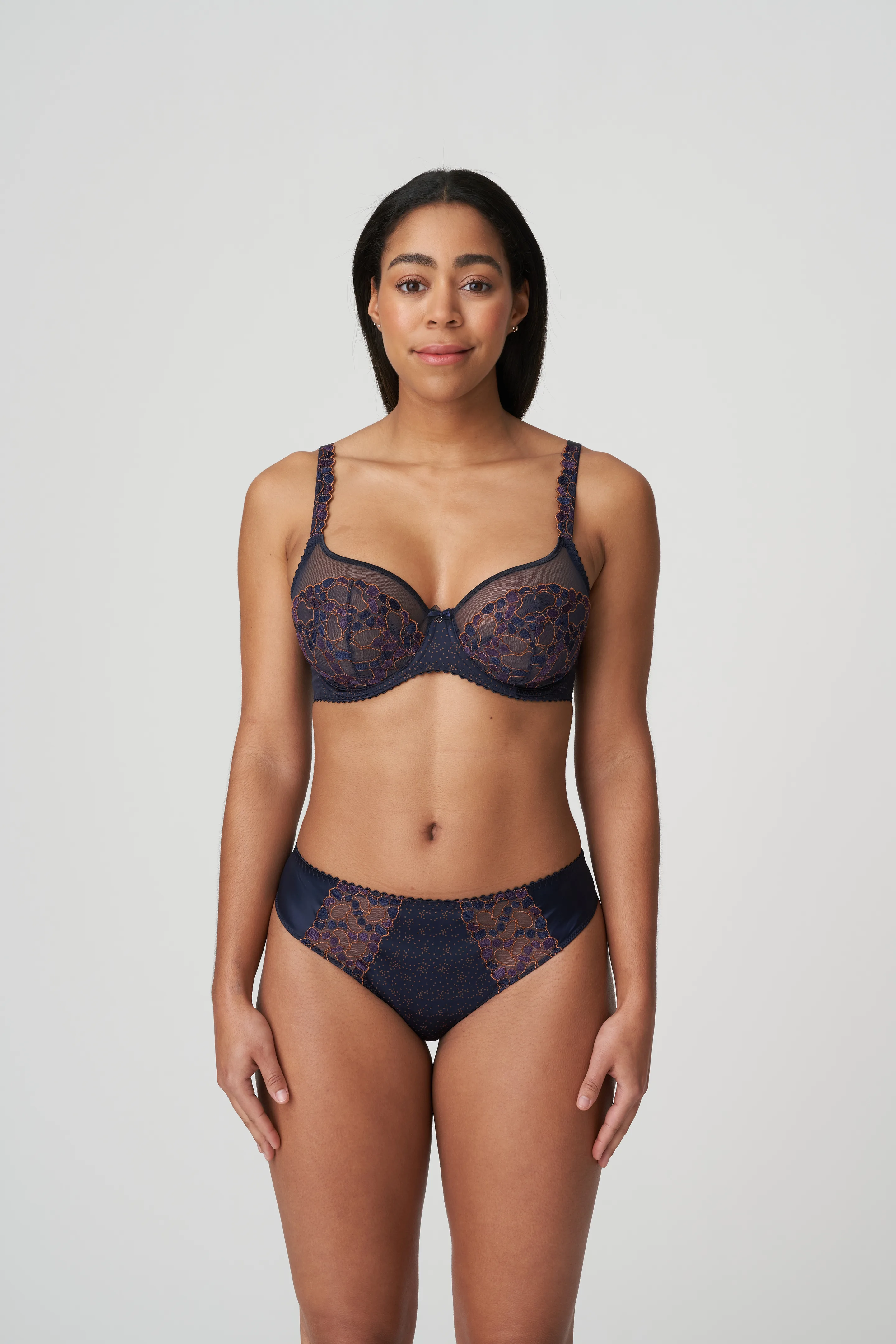 Big cup bra, lace embroidery, B to M-cup