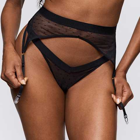 Sarda RINCON black garter belt | Rigby & Peller United States