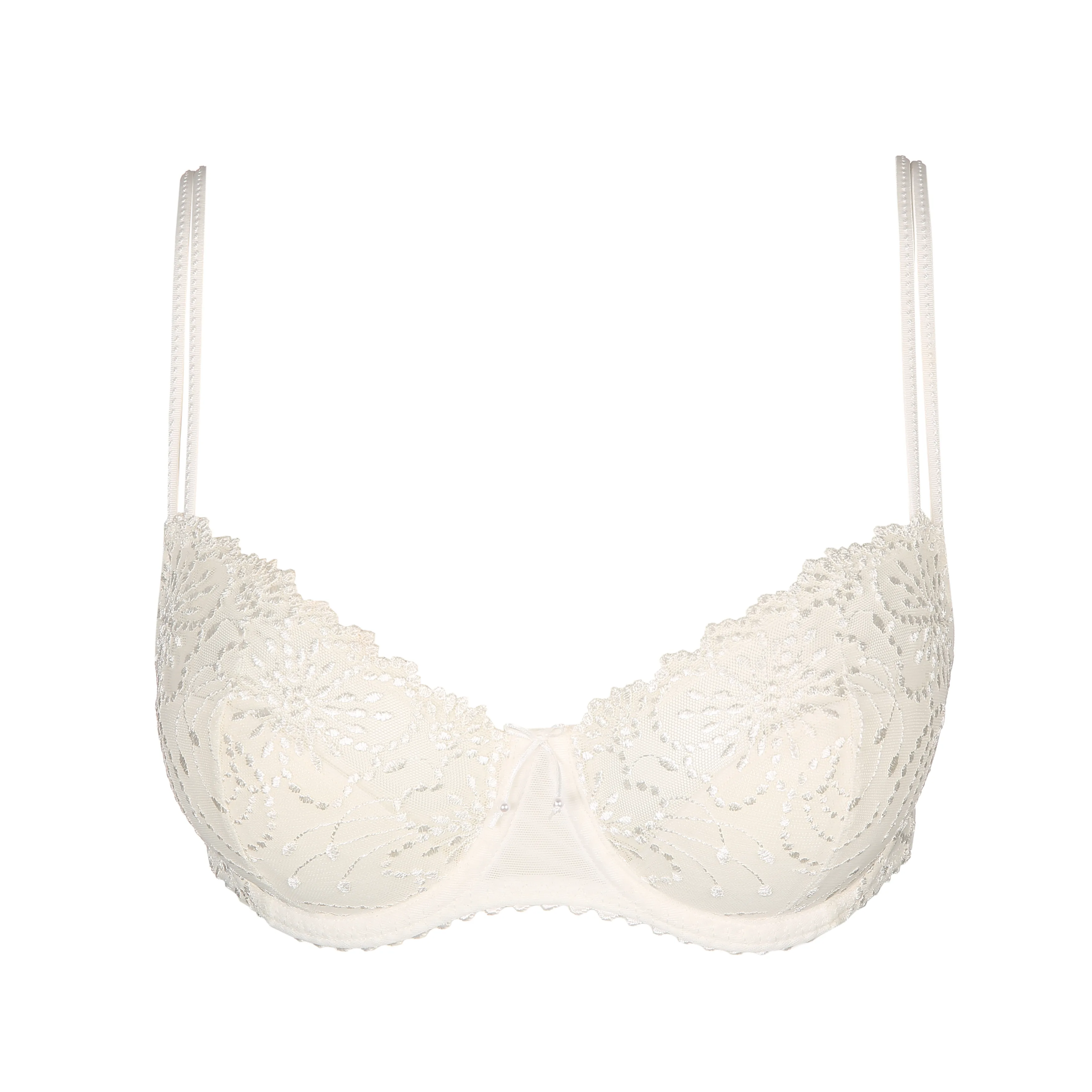 Pearls Padded Half Cup Wired Pushup Bra With Removeable Straps