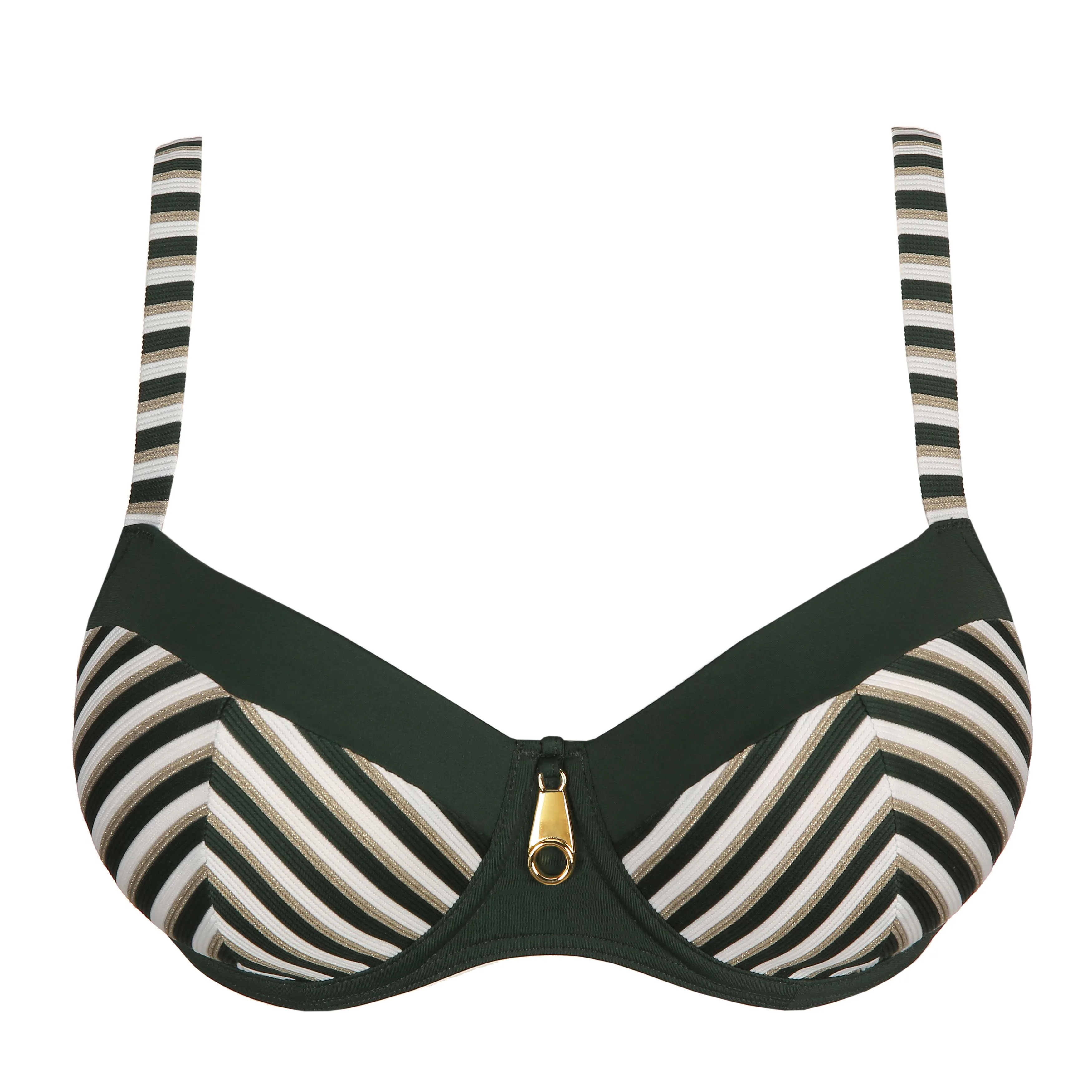 PrimaDonna Swim LA CONCHA Malachite padded balcony bikini top