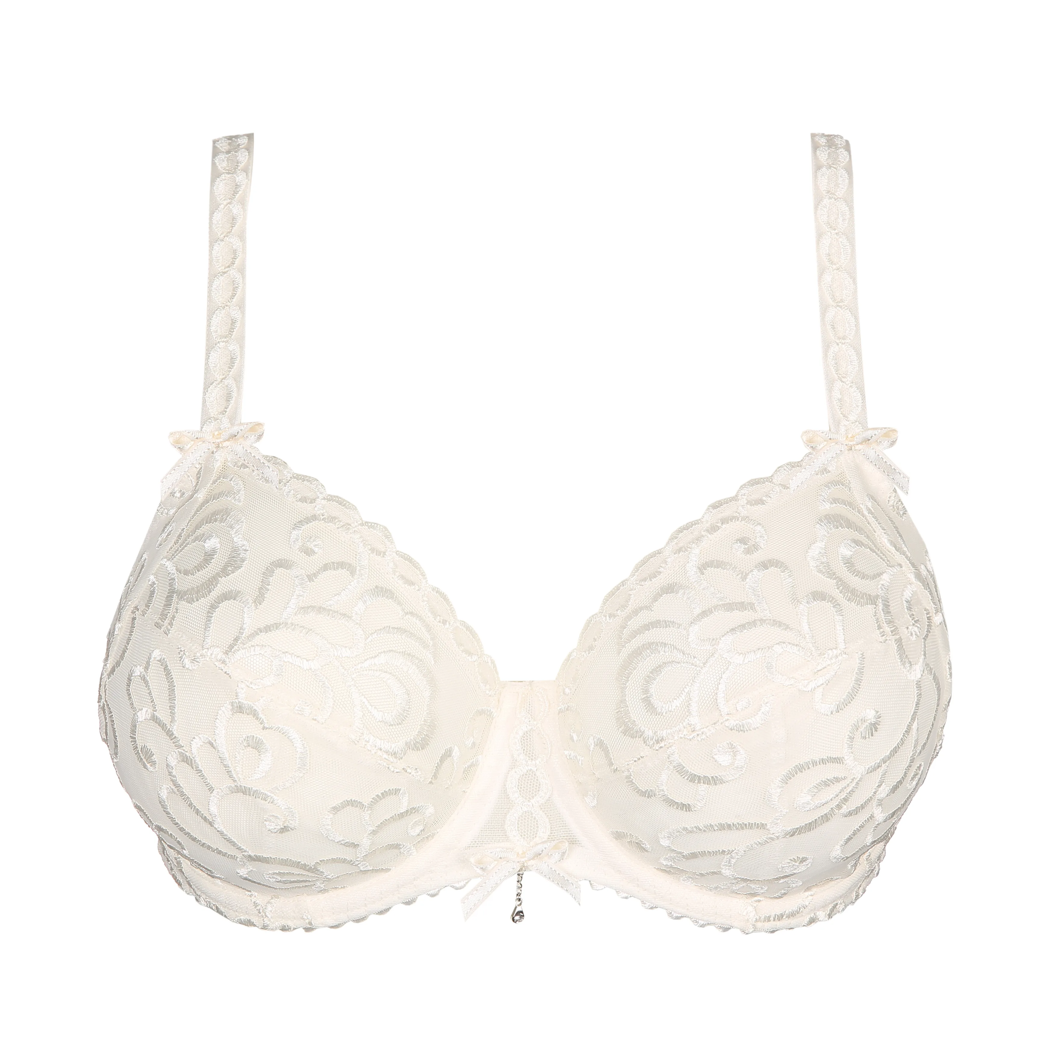 HANA LADIES CONTRAST TRIM UNDERWIRED FULL CUP BRA NATURAL D CUP
