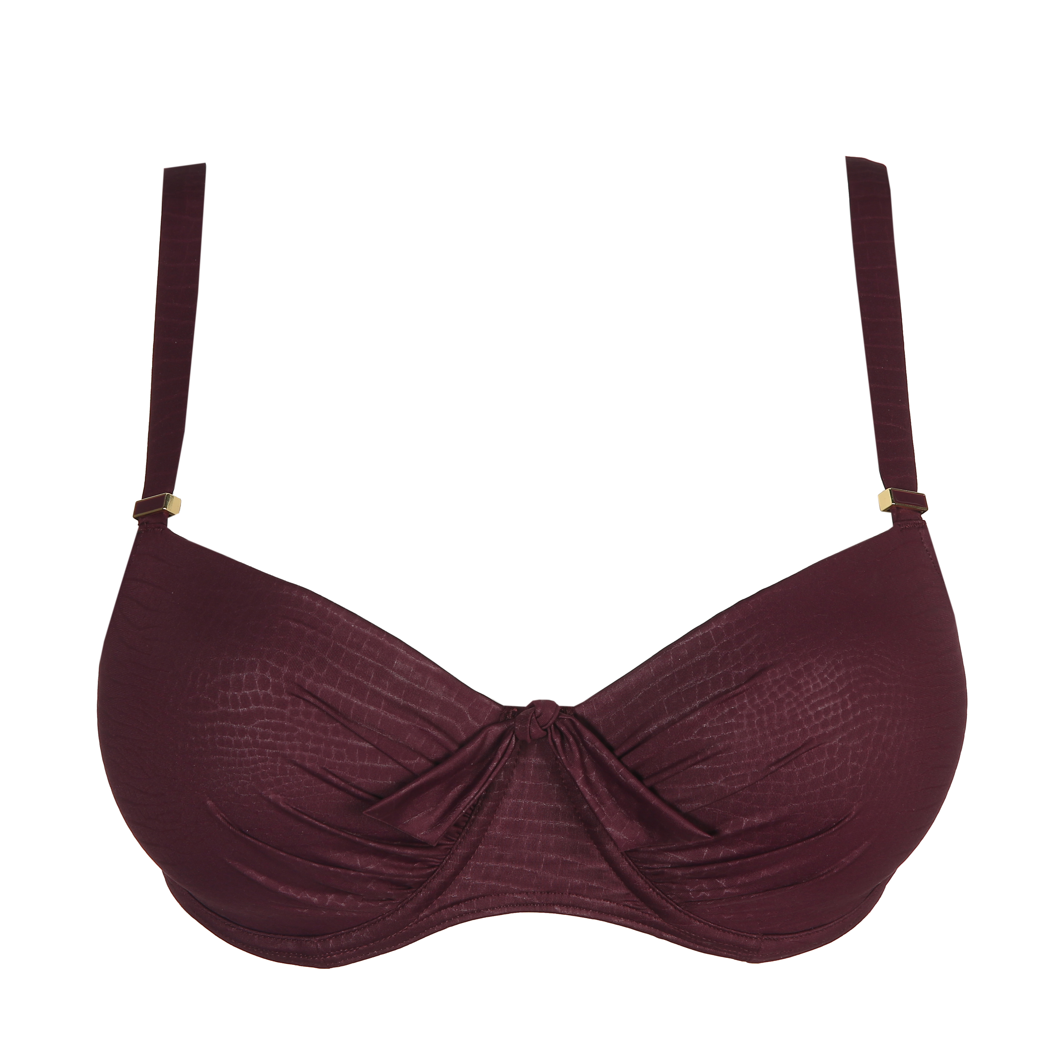 PrimaDonna Swim DALYAN Wine padded balcony bikini top