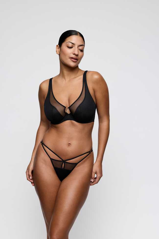 half padded plunge bra