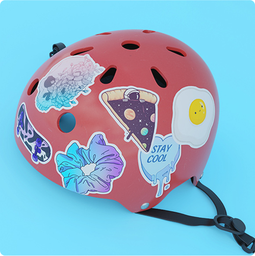 Sticker für Helme