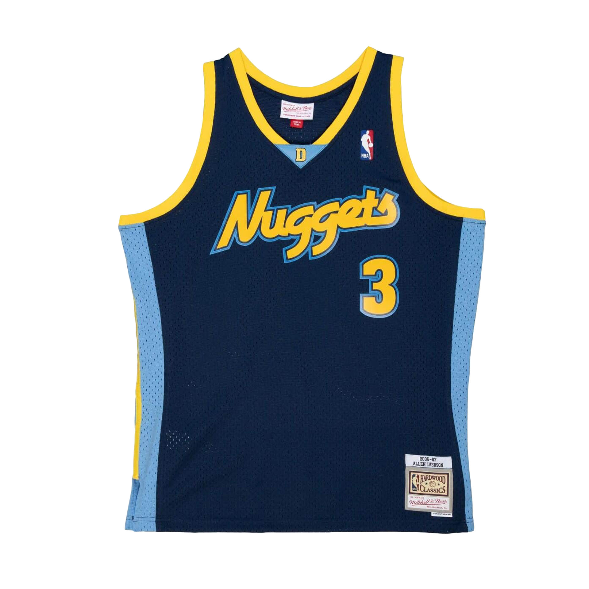 Iverson throwback nuggets clearance jersey