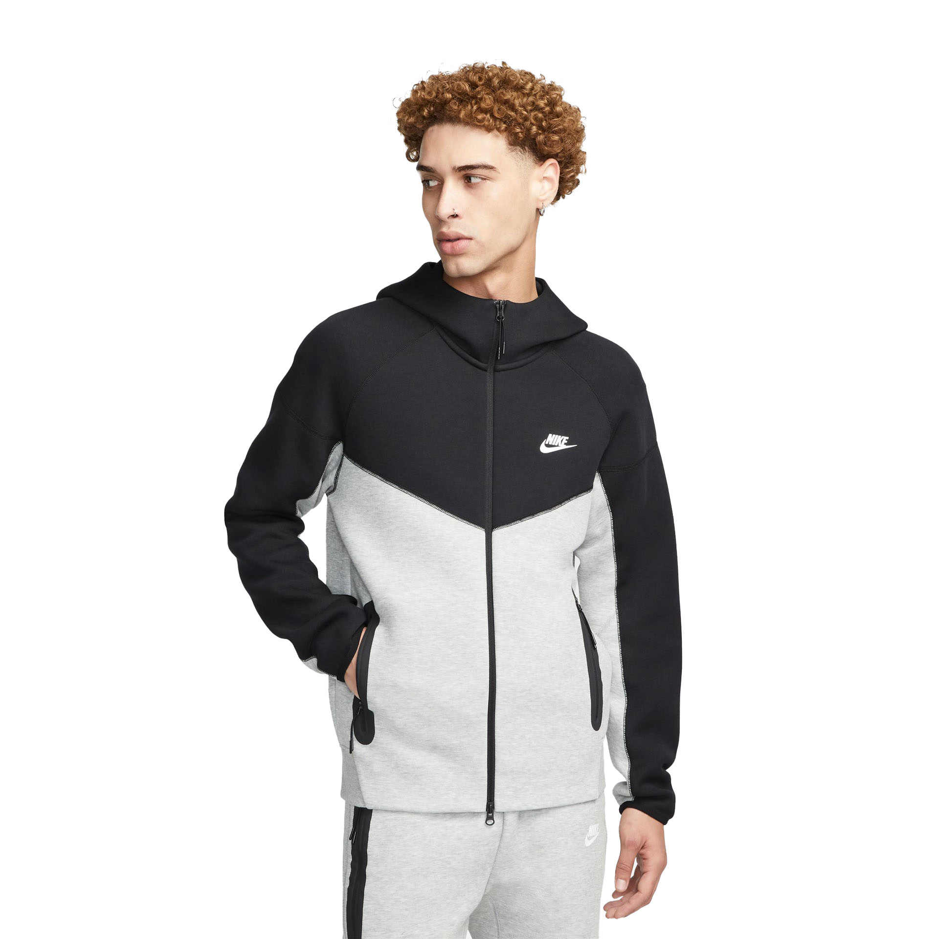 Nike tech fleece jacket black and grey new arrivals