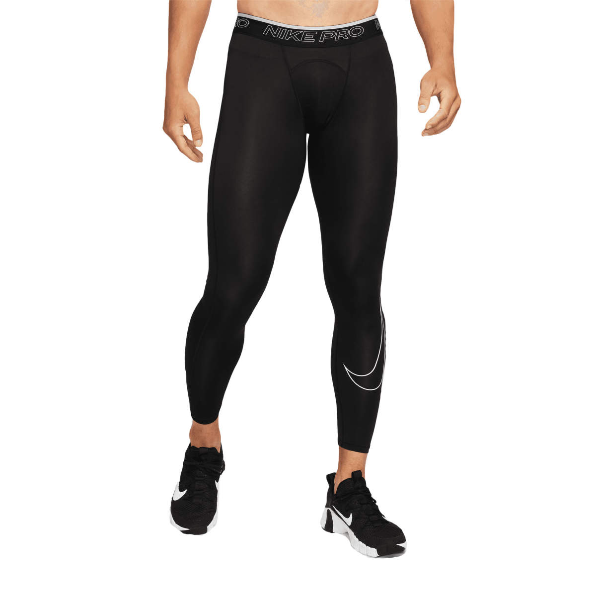 Buy Nike Women's Skinny Fit Polyester Tights (DD0344-010_Black_2X_Black,  White_2XL) at