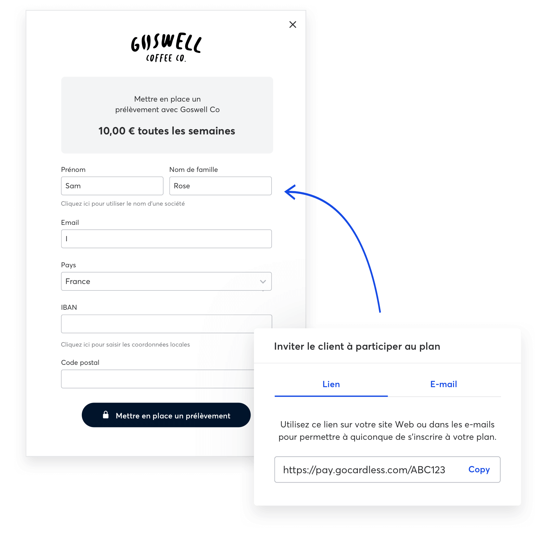 Pages de paiement personnalisables