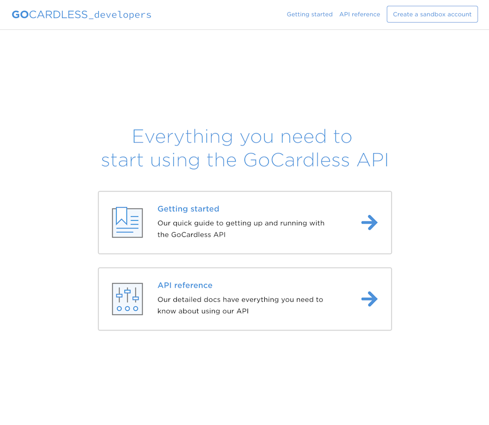 Introducing our new developer site | GoCardless