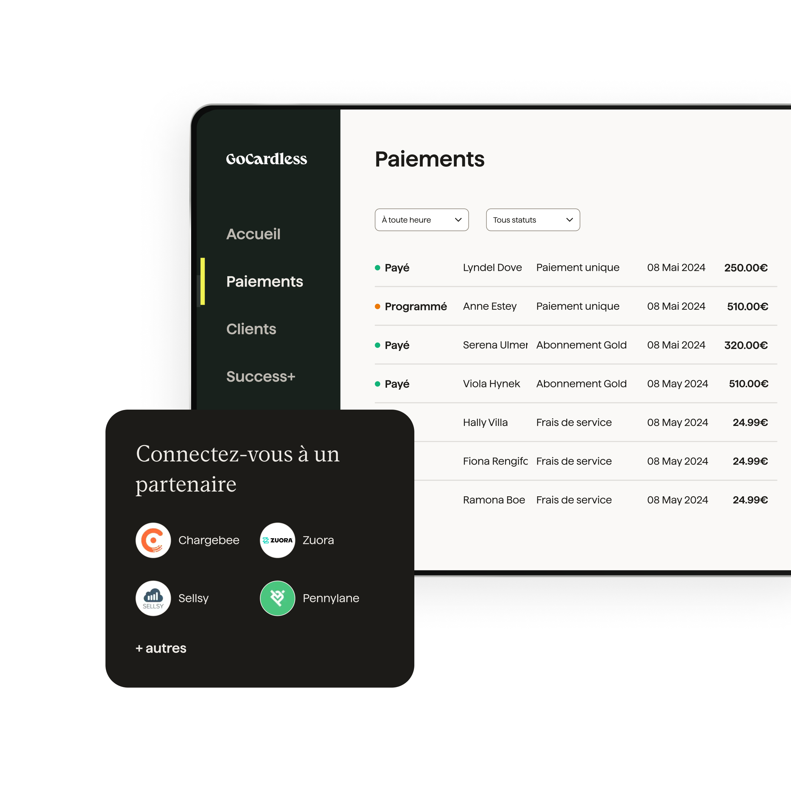 Gérer tous vos paiements depuis une seule plateforme