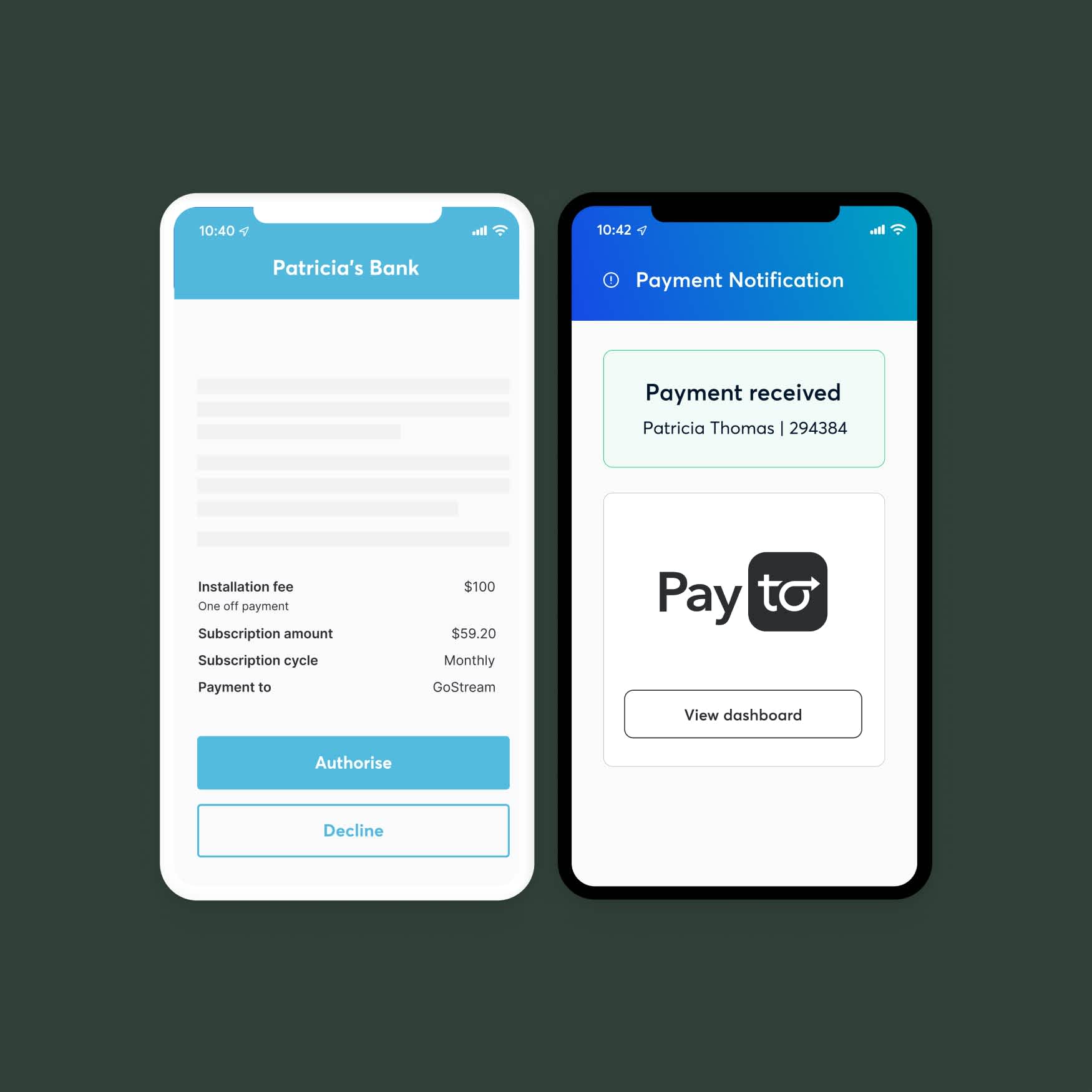 Real-time A2A payments