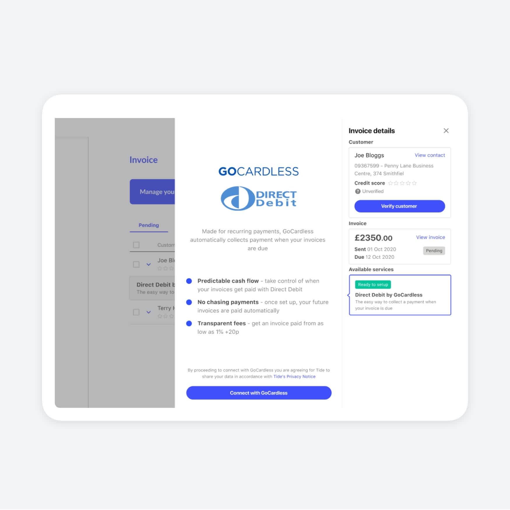 Connect to GoCardless 