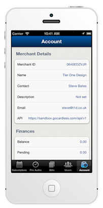 Tier One Design Mobile App | GoCardless