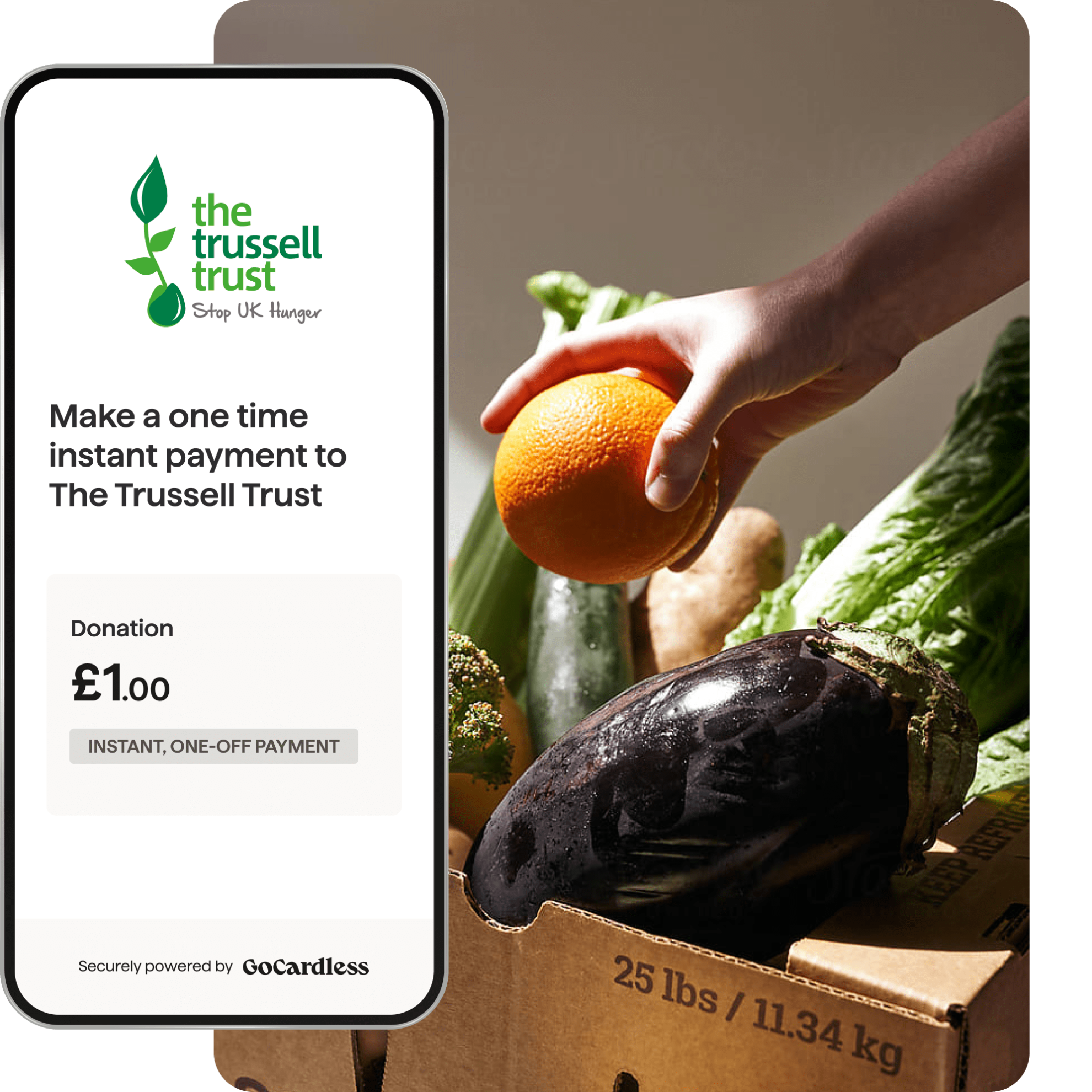 Try Instant Bank Pay by  donating to The Trussell Trust